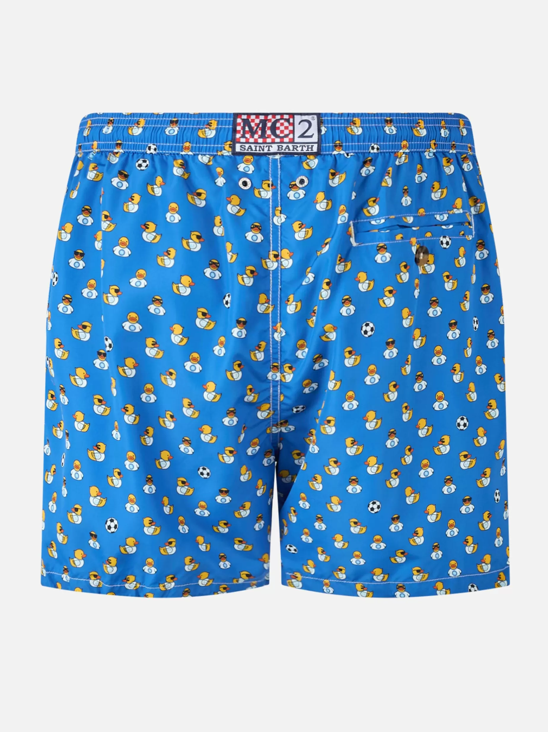 New Costume da bagno da uomo in tessuto leggero con stampa logo Ducky e Napoli | SSC NAPOLI SPECIAL EDITION Uomo Tessuto Leggero | Beachwear