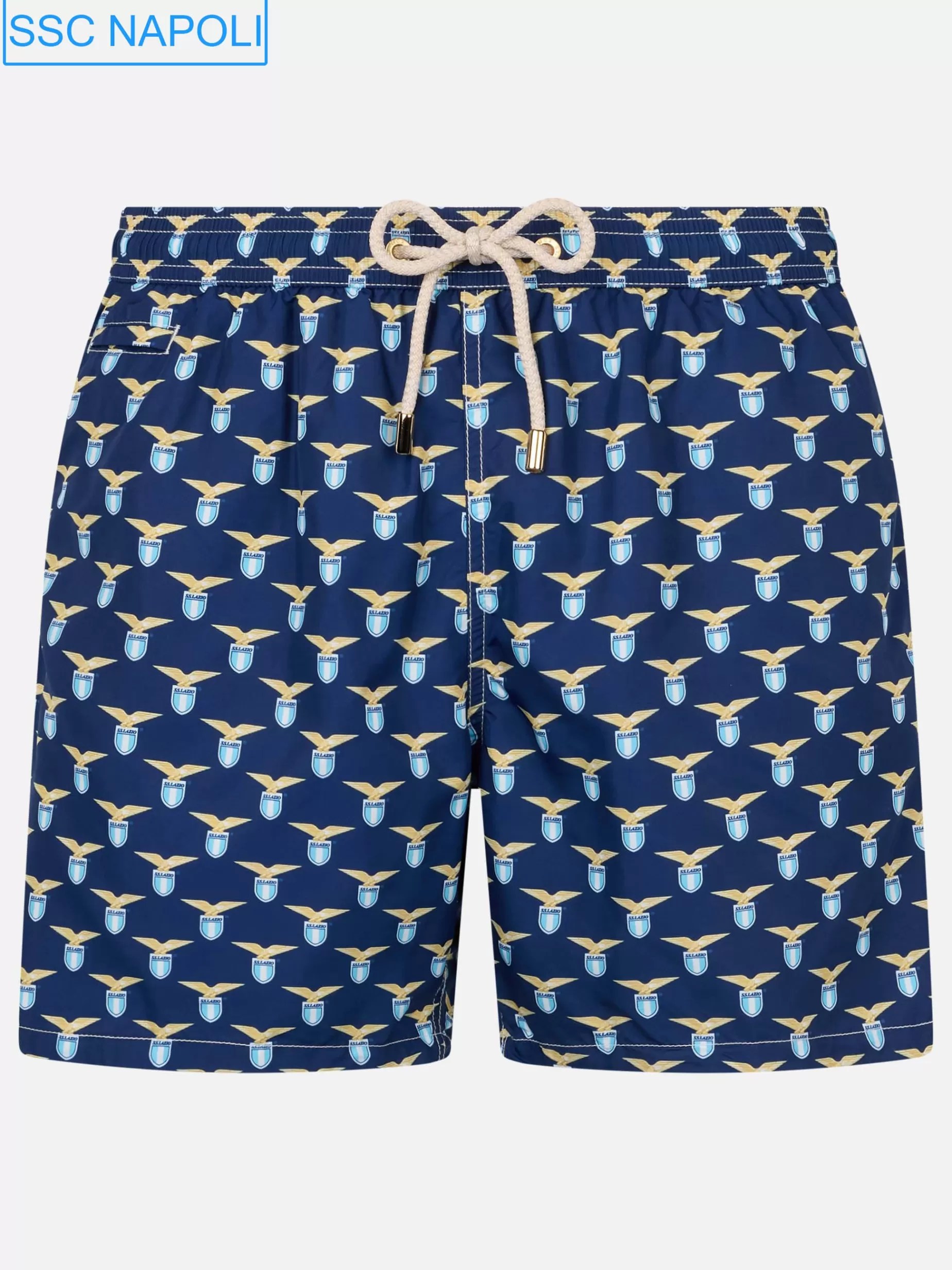 Flash Sale Costume da bagno da uomo in tessuto leggero con stampa logo Lazio | SS LAZIO SPECIAL EDITION Uomo Costumi Mare Microfantasia | Tessuto Leggero