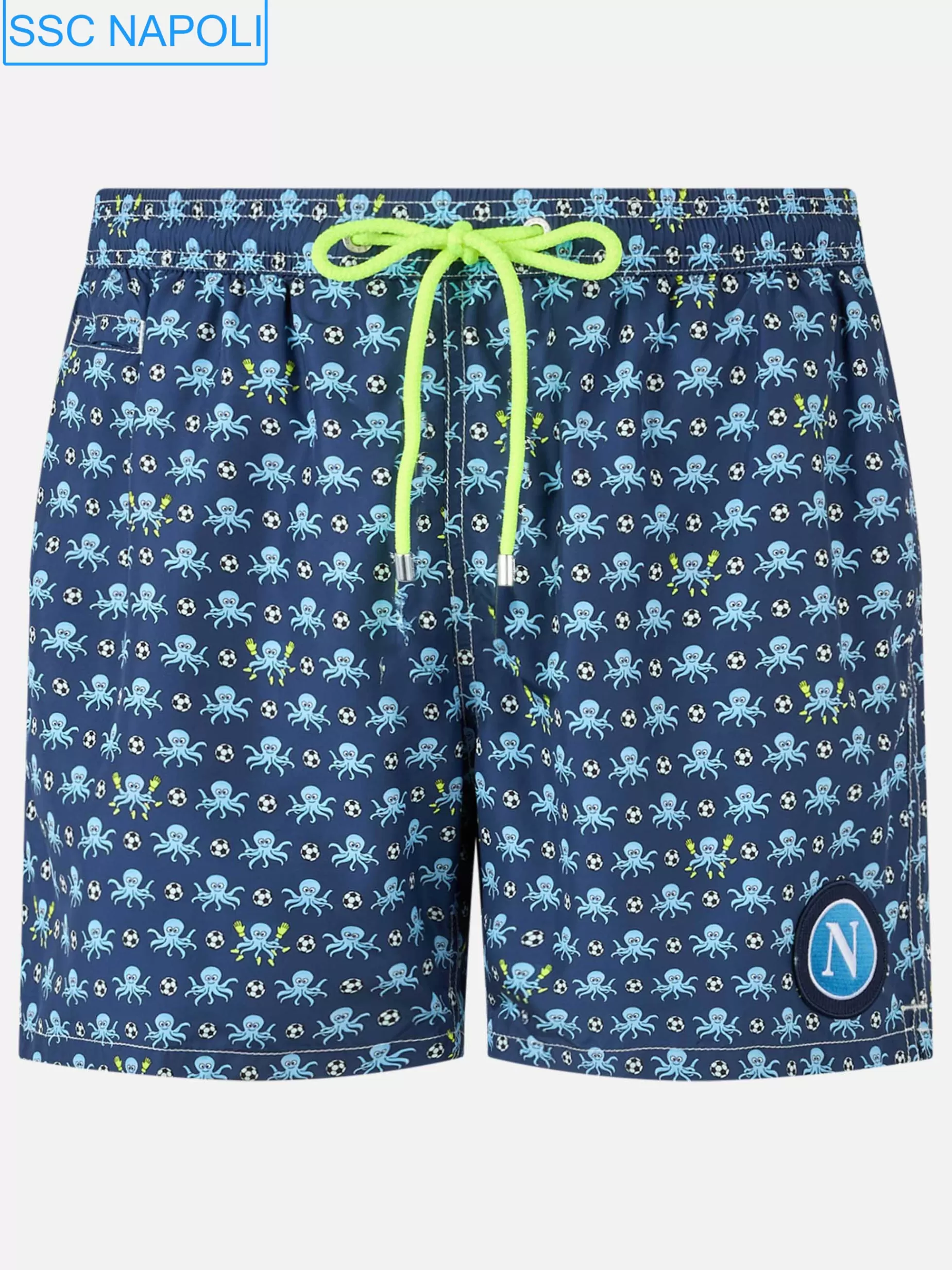Best Costume da bagno da uomo in tessuto leggero con stampa logo Squid e Napoli | SSC NAPOLI SPECIAL EDITION Uomo Tessuto Leggero