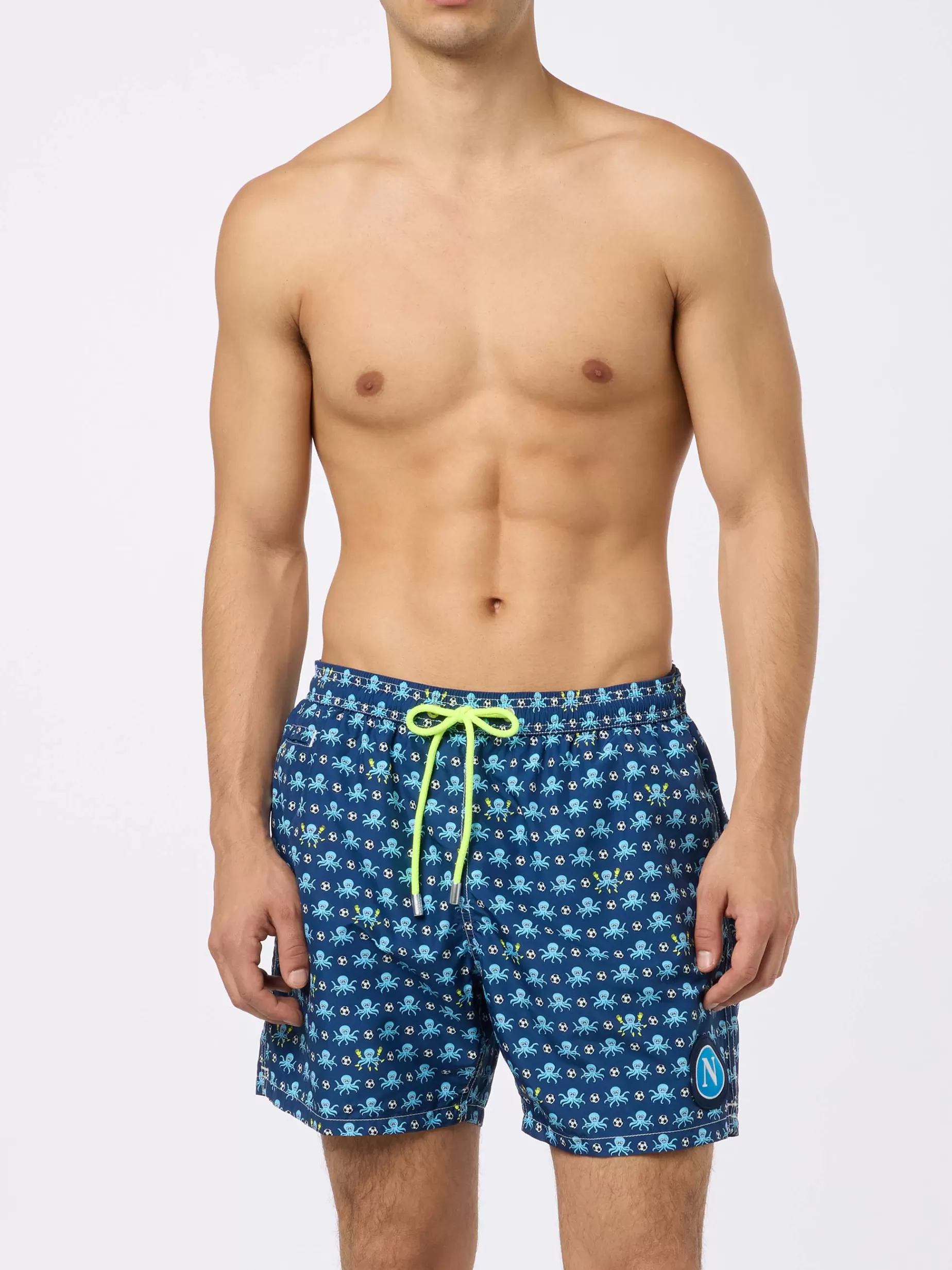 Best Costume da bagno da uomo in tessuto leggero con stampa logo Squid e Napoli | SSC NAPOLI SPECIAL EDITION Uomo Tessuto Leggero