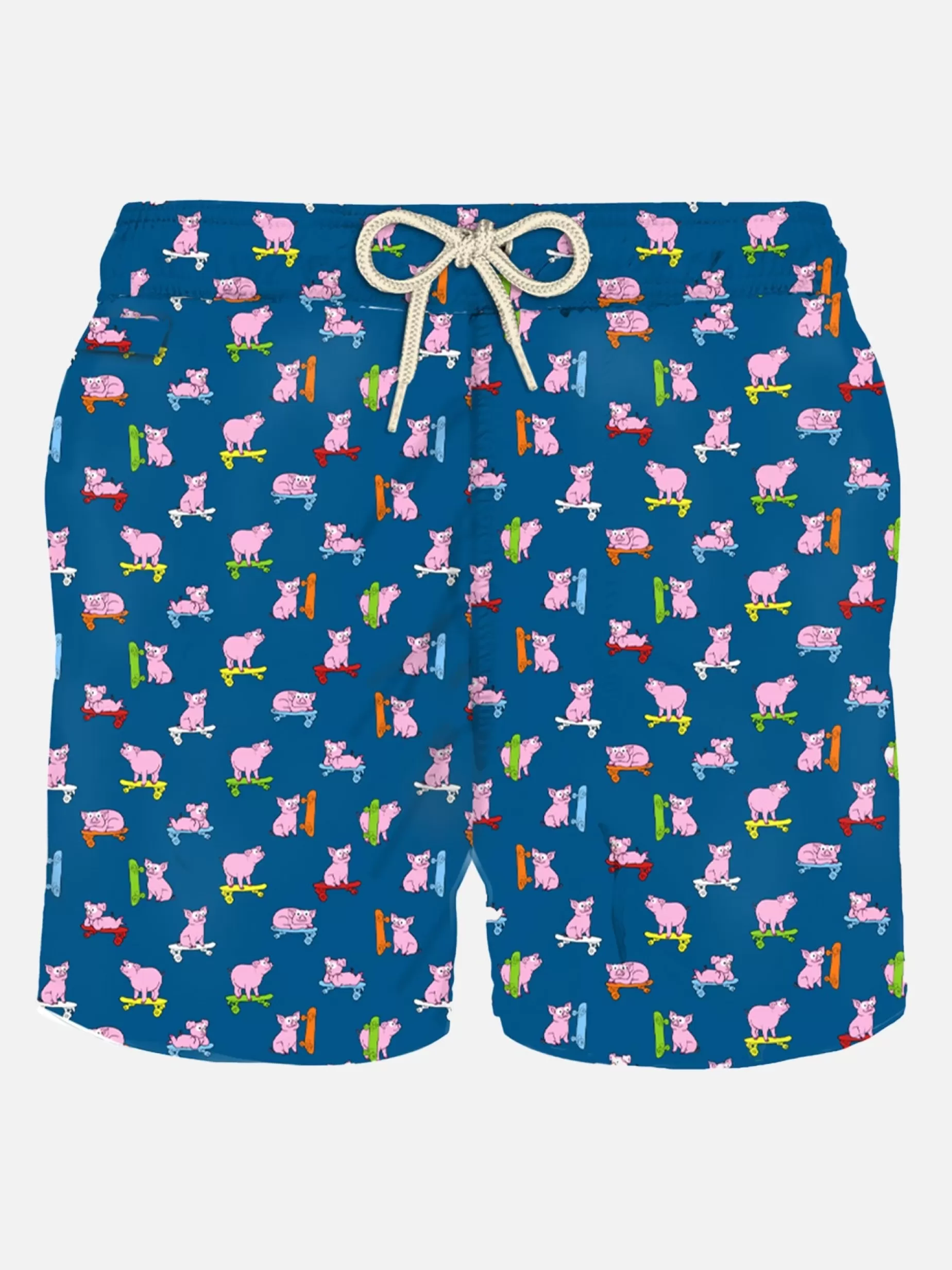 Flash Sale Costume da bagno da uomo in tessuto leggero con stampa maialini skater Uomo Costumi Mare Microfantasia | Tessuto Leggero