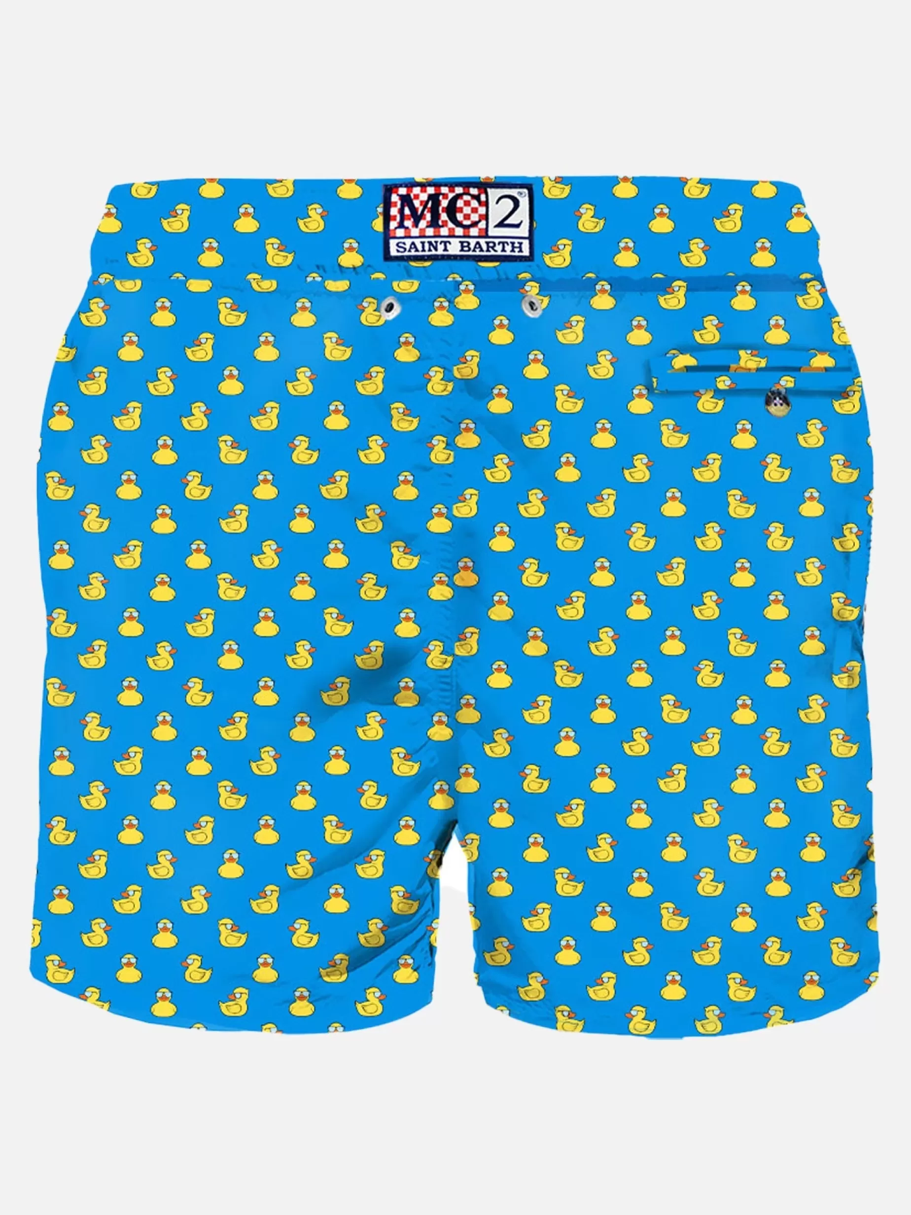 Shop Costume da bagno da uomo in tessuto leggero con stampa papere Uomo Costumi Mare Microfantasia | Tessuto Leggero