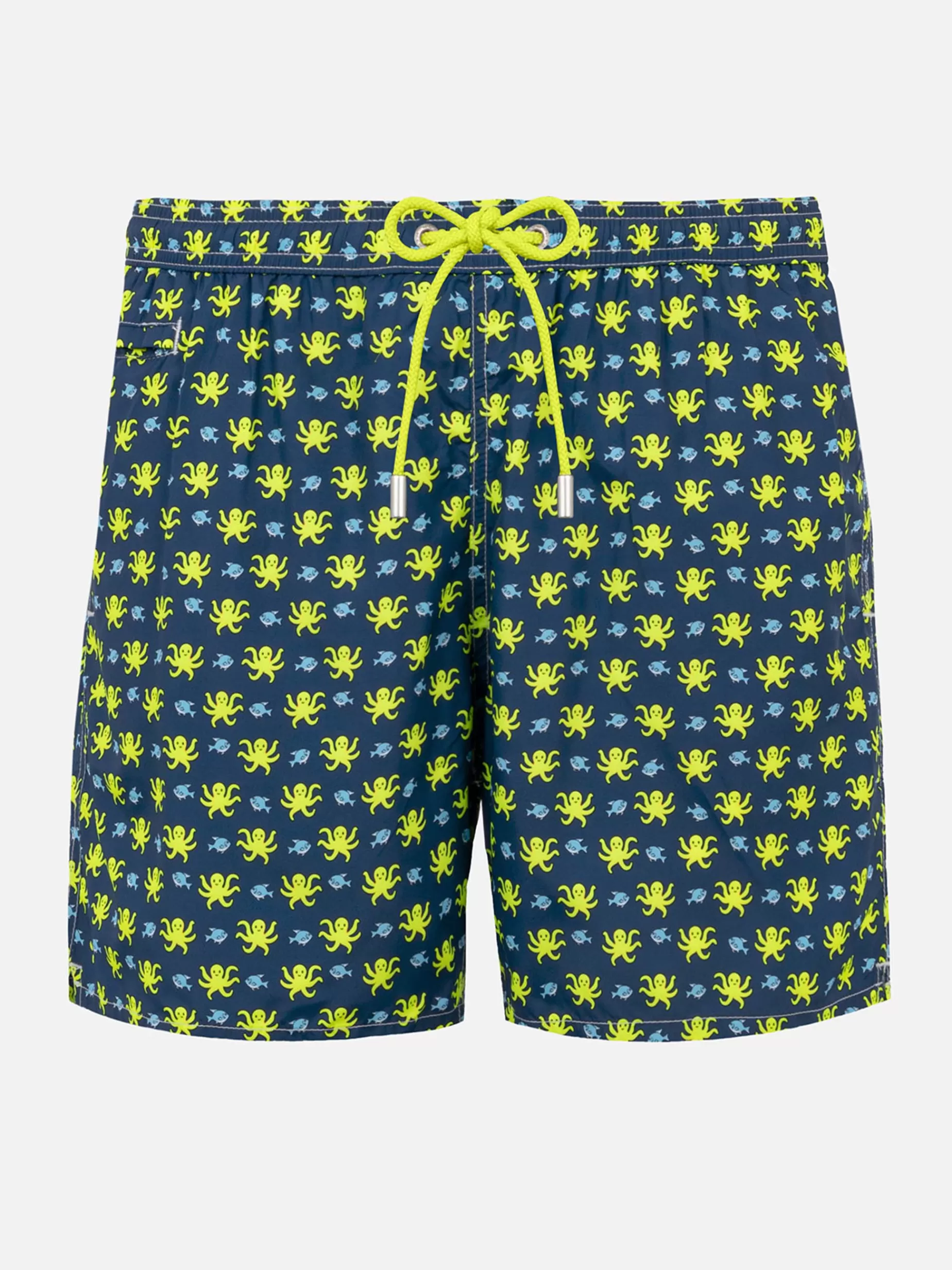 Outlet Costume da bagno da uomo in tessuto leggero con stampa pesci e polipi Uomo Costumi Mare Microfantasia | Tessuto Leggero
