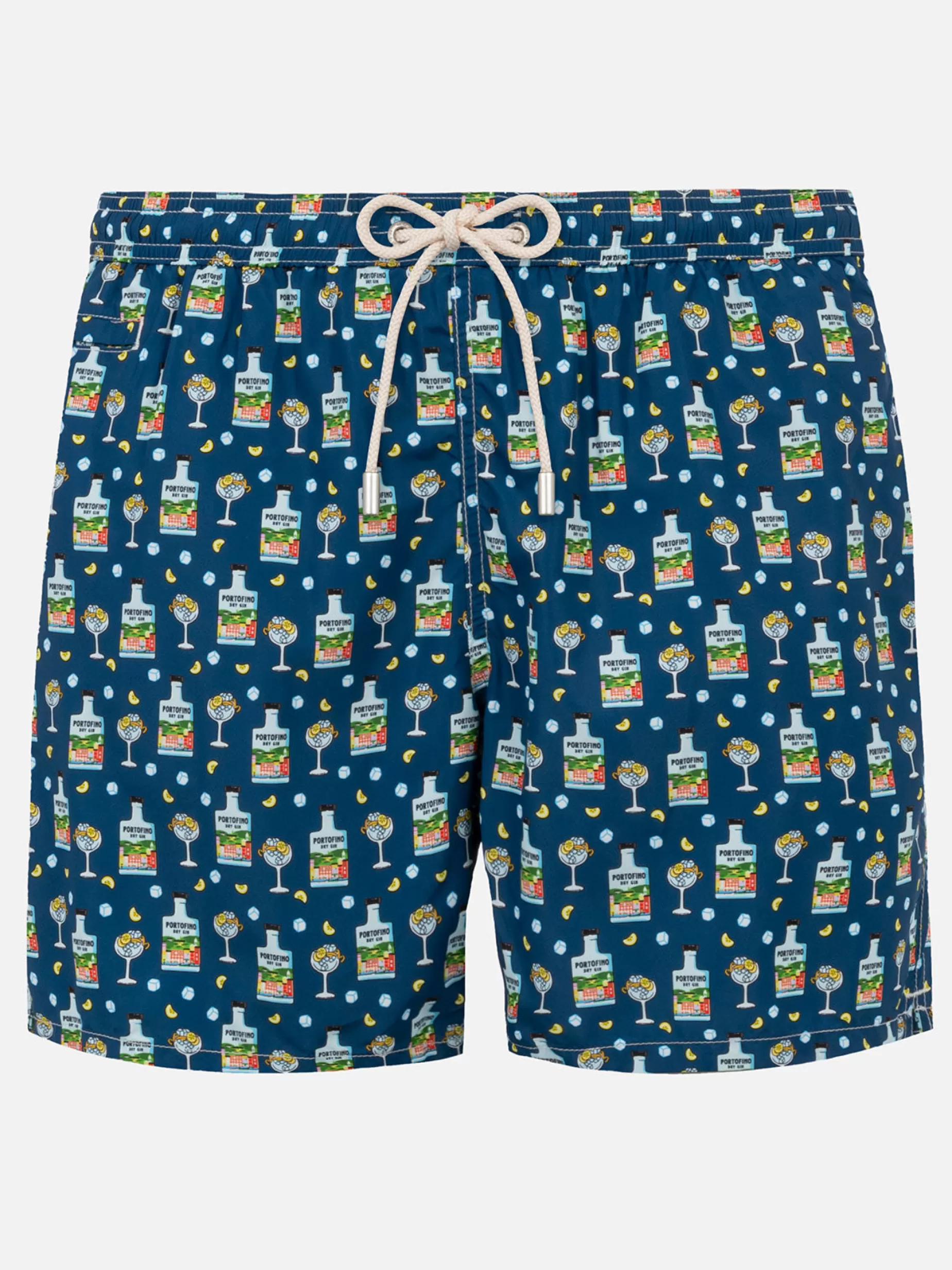 Hot Costume da bagno da uomo in tessuto leggero con stampa Portofino gin | PORTOFINO DRY GIN EDIZIONE SPECIALE Uomo Costumi Mare Microfantasia | Tessuto Leggero