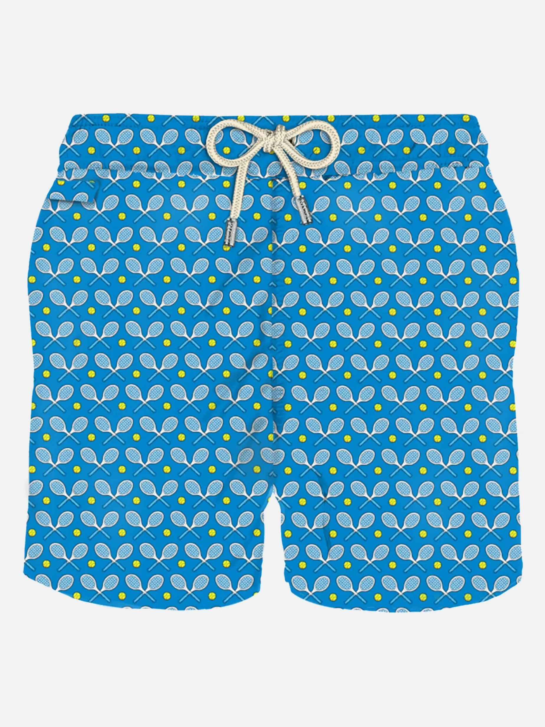 Flash Sale Costume da bagno da uomo in tessuto leggero con stampa racchette Uomo Costumi Mare Microfantasia | Tessuto Leggero