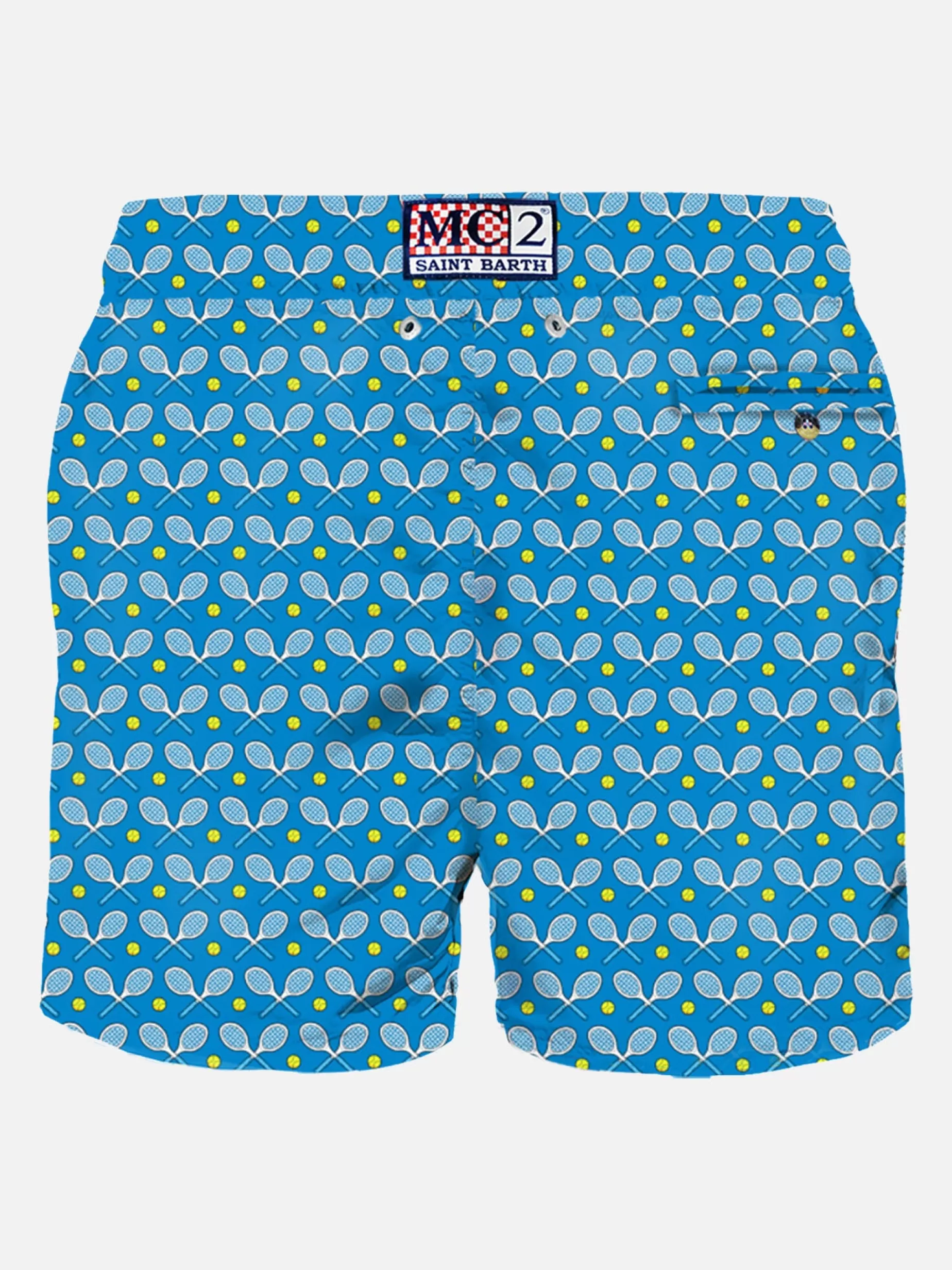 Flash Sale Costume da bagno da uomo in tessuto leggero con stampa racchette Uomo Costumi Mare Microfantasia | Tessuto Leggero