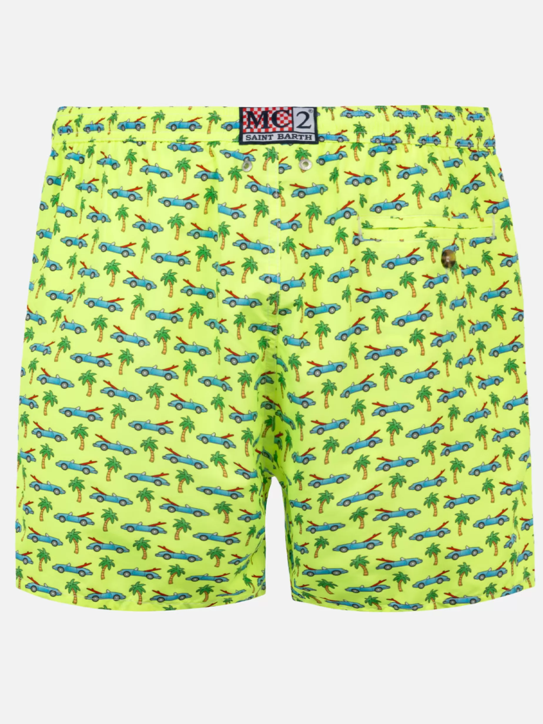 Hot Costume da bagno da uomo in tessuto leggero con stampa surfcar Uomo Costumi Mare Microfantasia | Tessuto Leggero