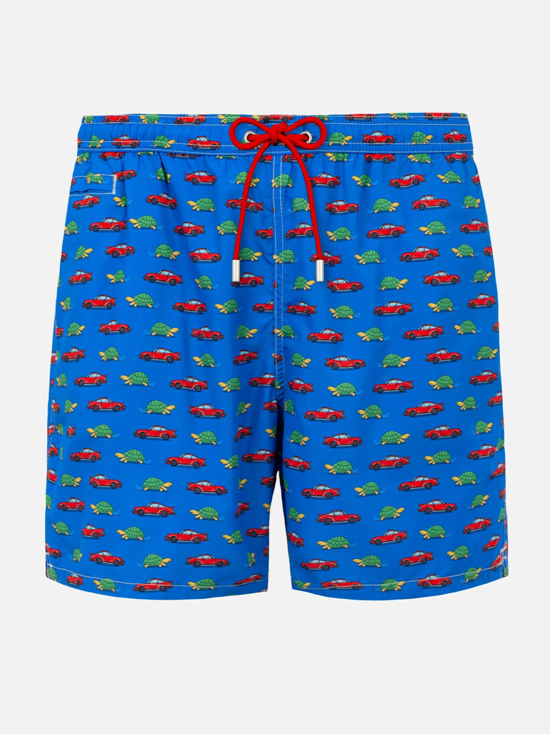 Sale Costume da bagno da uomo in tessuto leggero con stampa tartaruga e auto Uomo Costumi Mare Microfantasia | Tessuto Leggero