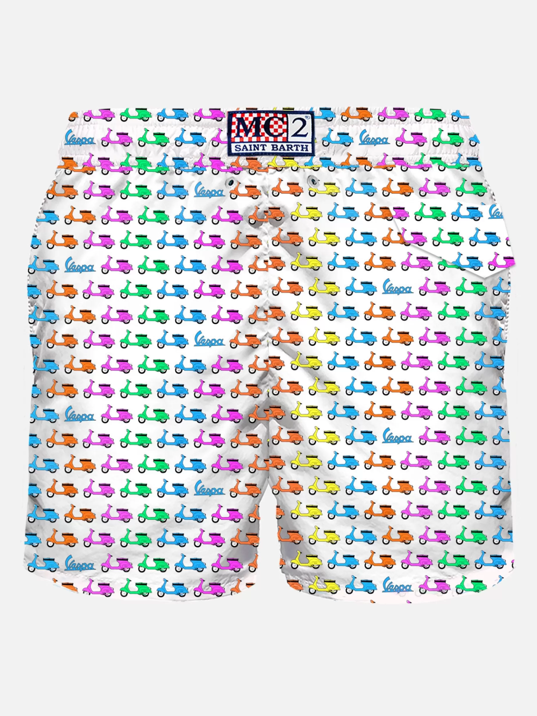 Outlet Costume da bagno da uomo in tessuto leggero con stampa Vespa | EDIZIONE SPECIALE VESPA© Uomo Costumi Mare Microfantasia | Tessuto Leggero