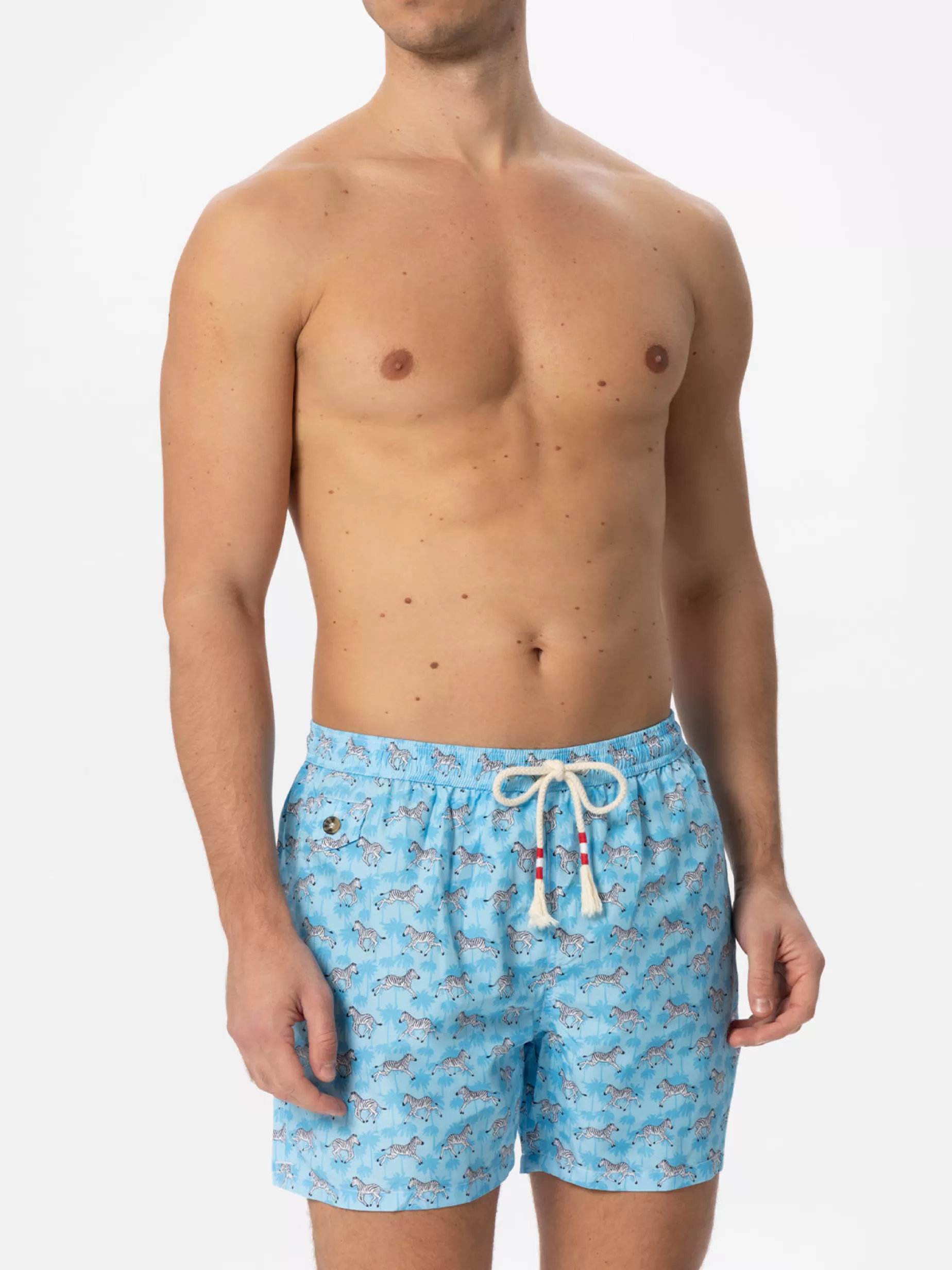 Best Costume da bagno da uomo in tessuto leggero con stampa zebra Uomo Costumi Mare Microfantasia | Tessuto Leggero