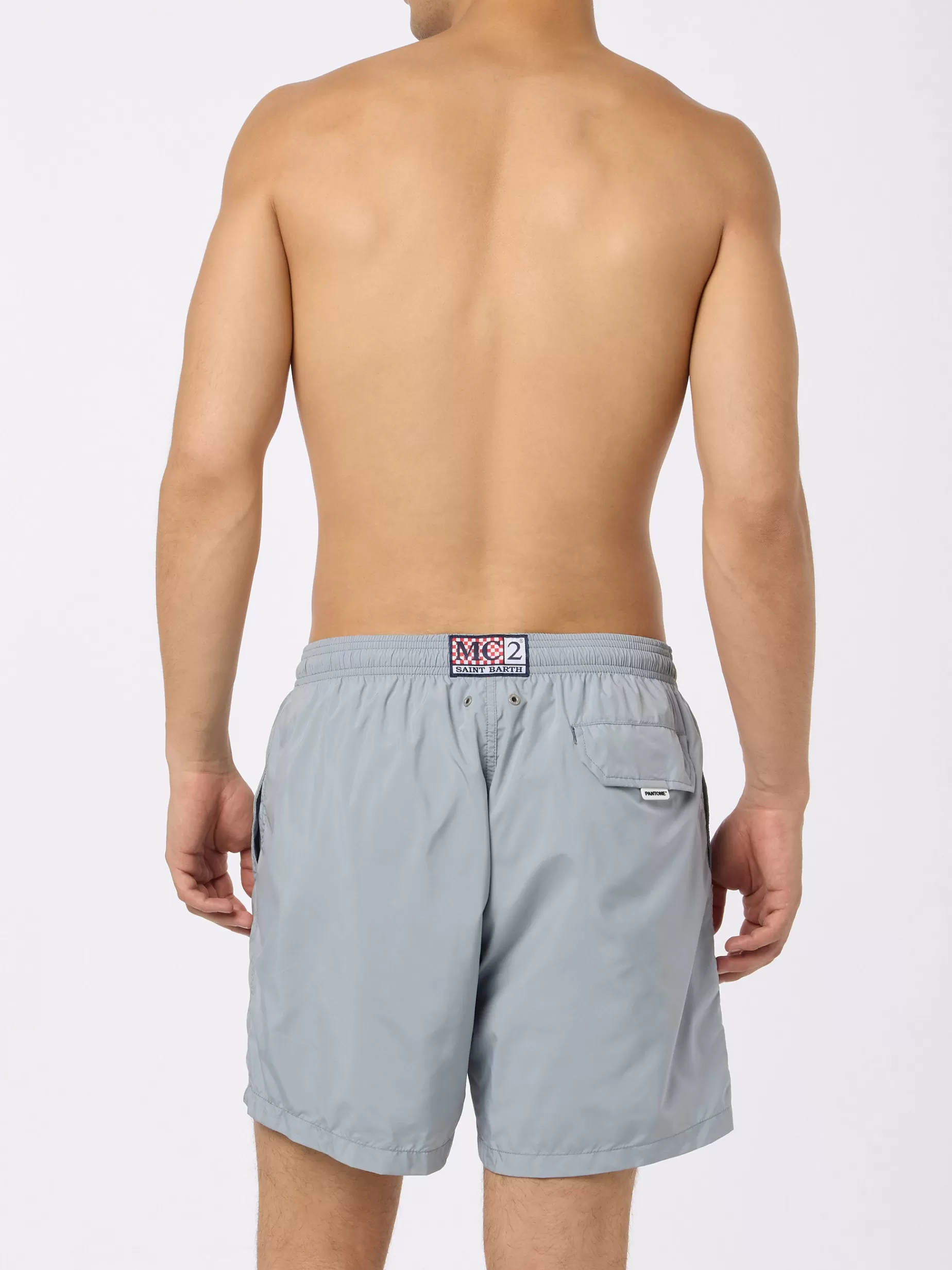 Sale Costume da bagno da uomo in tessuto leggero grigio Lighting Pantone | PANTONE SPECIAL EDITION Uomo Costumi Mare Tinta Unita | Tessuto Leggero