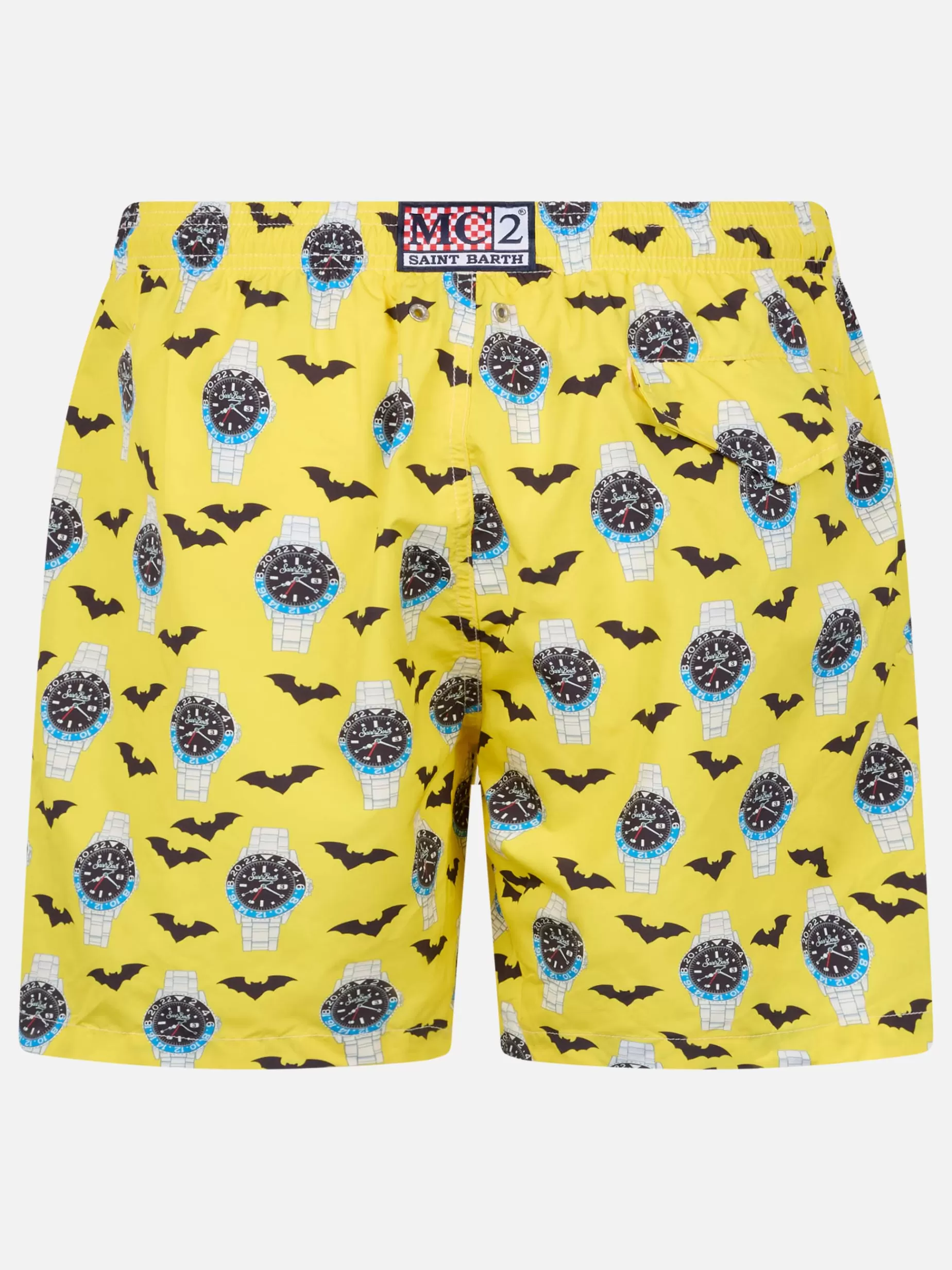 Cheap Costume da bagno da uomo in tessuto leggero Illuminazione con stampa orologi Uomo Costumi Mare Stampati | Tessuto Leggero