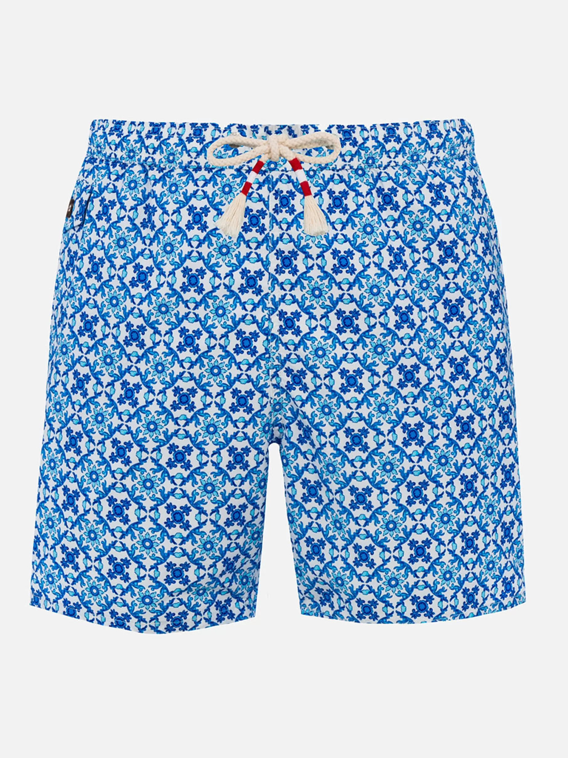 Sale Costume da bagno da uomo in tessuto leggero Lighting 70 con stampa maioliche Uomo Costumi Mare Stampati | Tessuto Leggero
