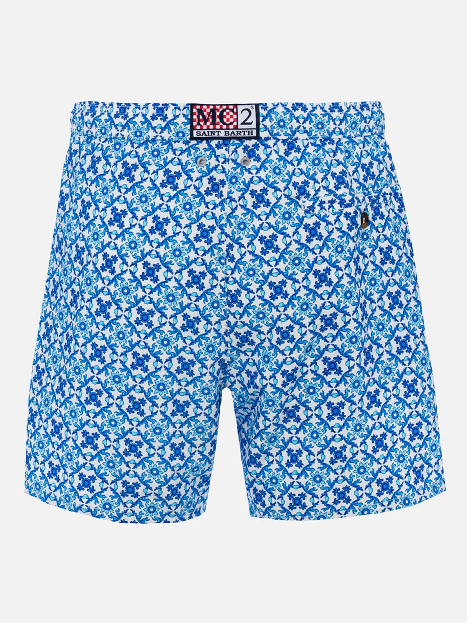 Sale Costume da bagno da uomo in tessuto leggero Lighting 70 con stampa maioliche Uomo Costumi Mare Stampati | Tessuto Leggero