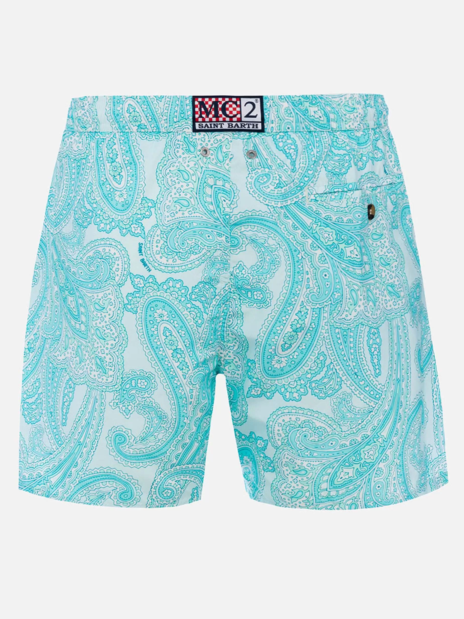 Sale Costume da bagno da uomo in tessuto leggero Lighting 70 con stampa paisley Uomo Costumi Mare Stampati | Tessuto Leggero