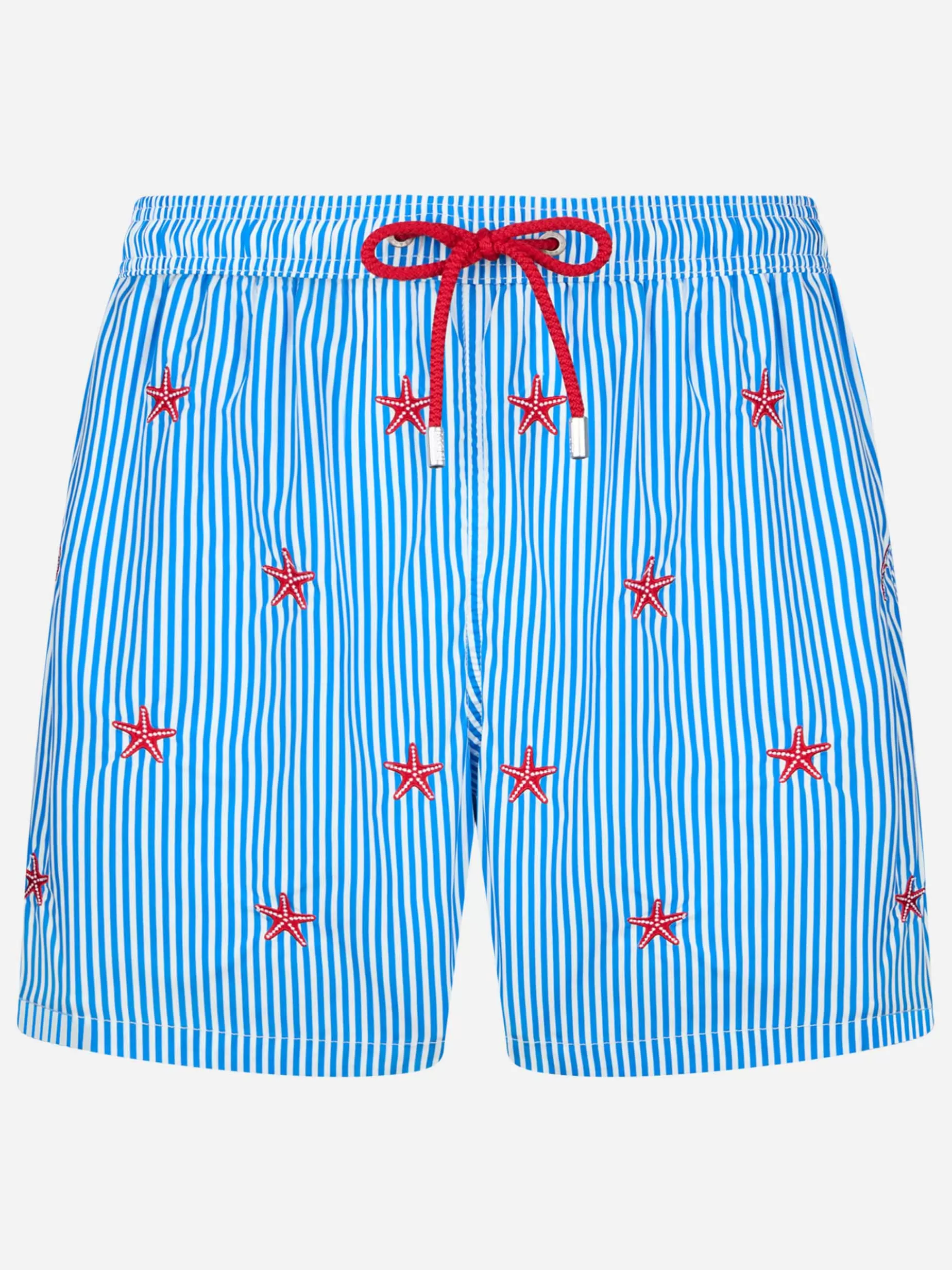 Store Costume da bagno da uomo in tessuto leggero Lighting con ricamo stelle marine Uomo Costumi Ricamati | Tessuto Leggero