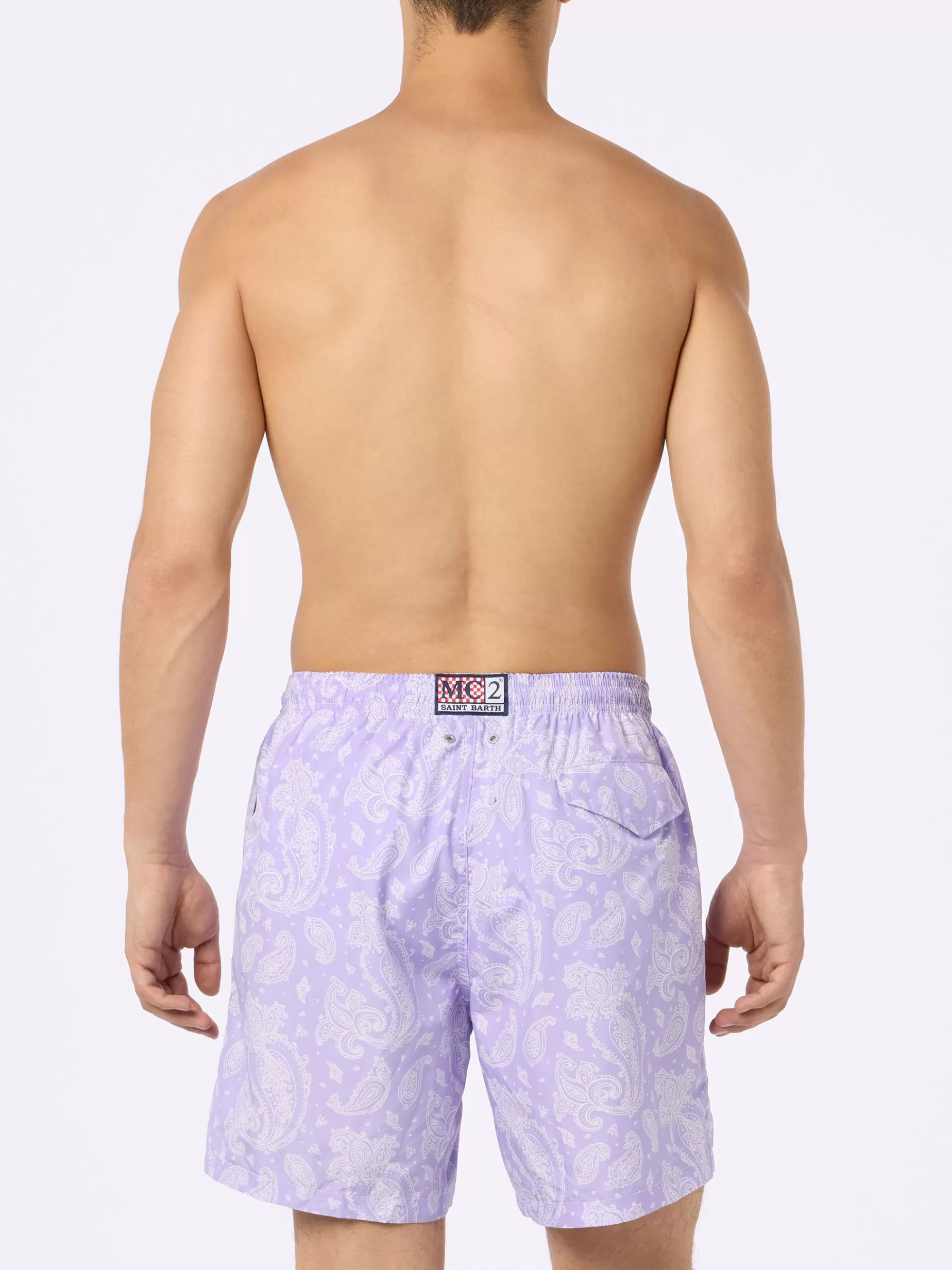 Shop Costume da bagno da uomo in tessuto leggero Lighting con stampa paisley Uomo Costumi Mare Stampati | Tessuto Leggero