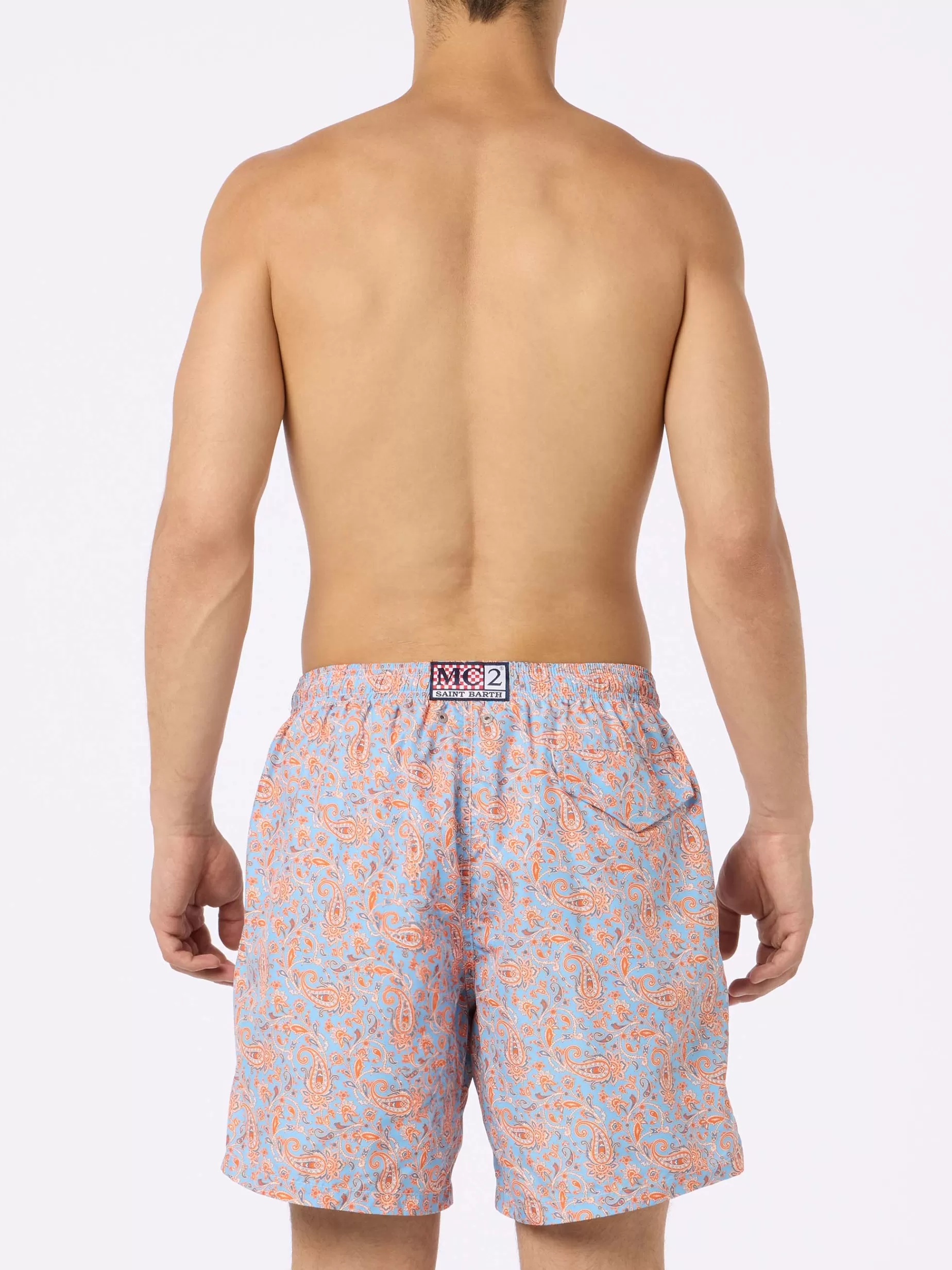 Best Sale Costume da bagno da uomo in tessuto leggero Lighting con stampa paisley Uomo Costumi Mare Stampati | Tessuto Leggero