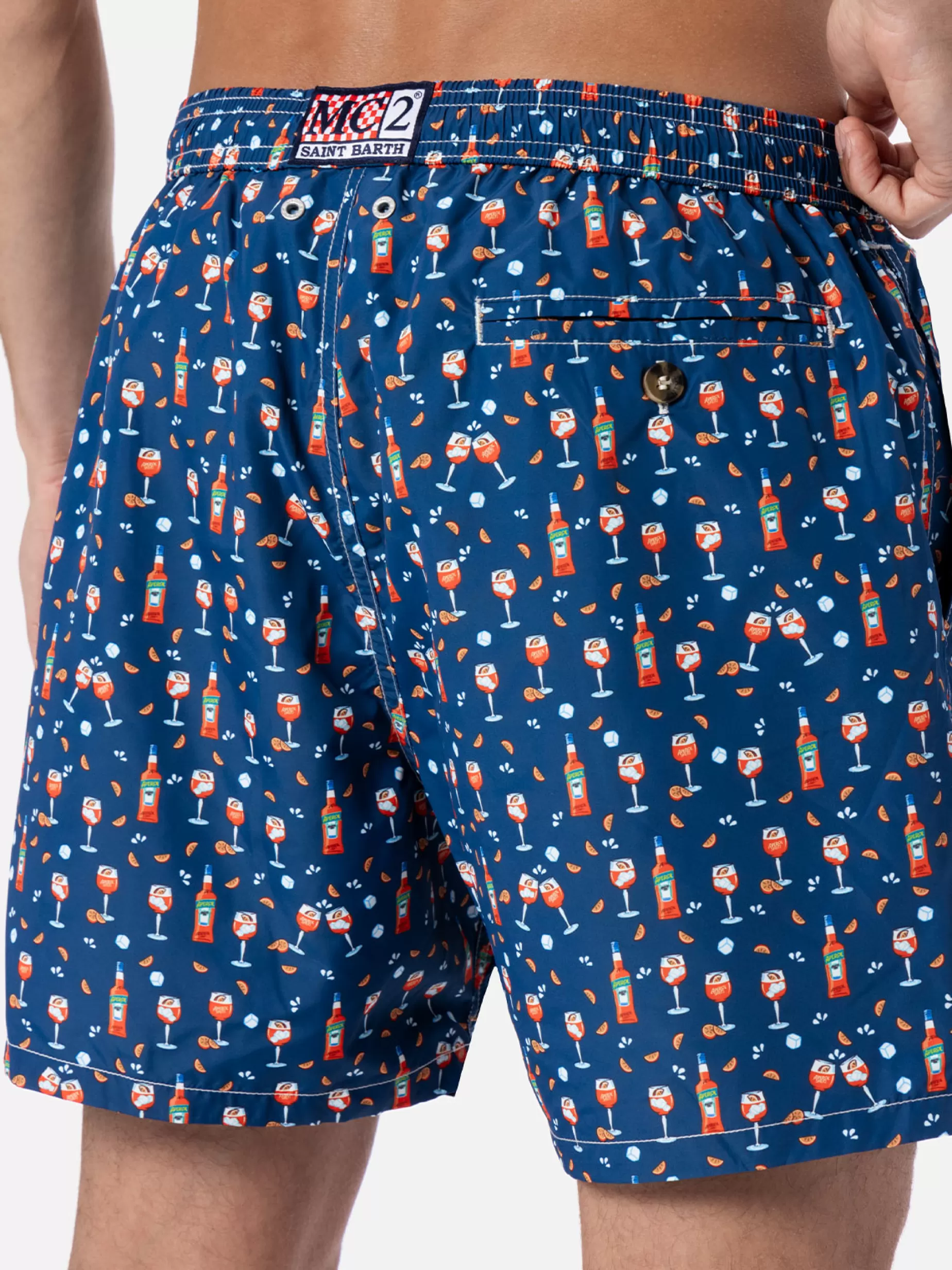 Cheap Costume da bagno da uomo in tessuto leggero Lighting Micro Fantasy con stampa Aperol Spritz | EDIZIONE SPECIALE APEROL Uomo Costumi Mare Microfantasia | Tessuto Leggero