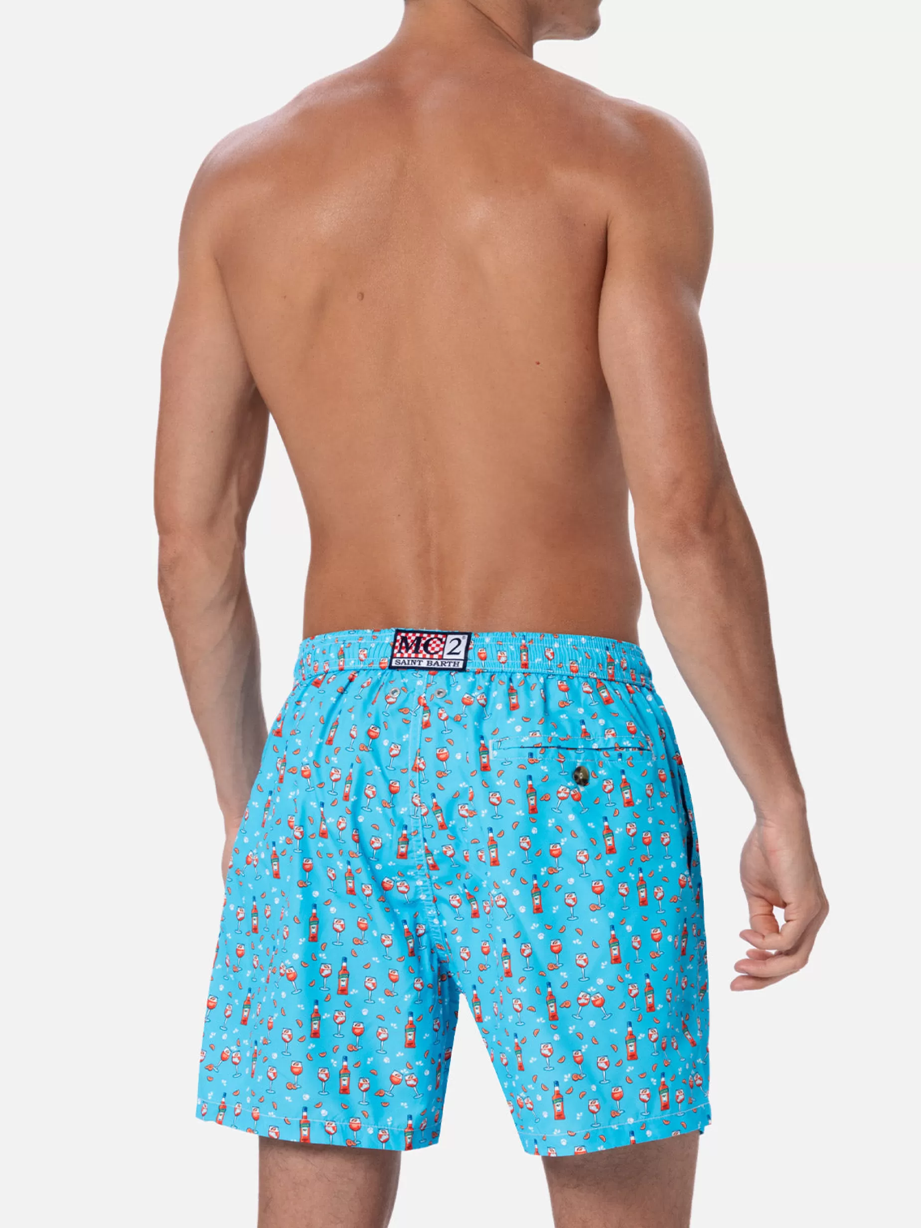 Shop Costume da bagno da uomo in tessuto leggero Lighting Micro Fantasy con stampa Aperol Spritz | EDIZIONE SPECIALE APEROL Uomo Costumi Mare Microfantasia | Tessuto Leggero