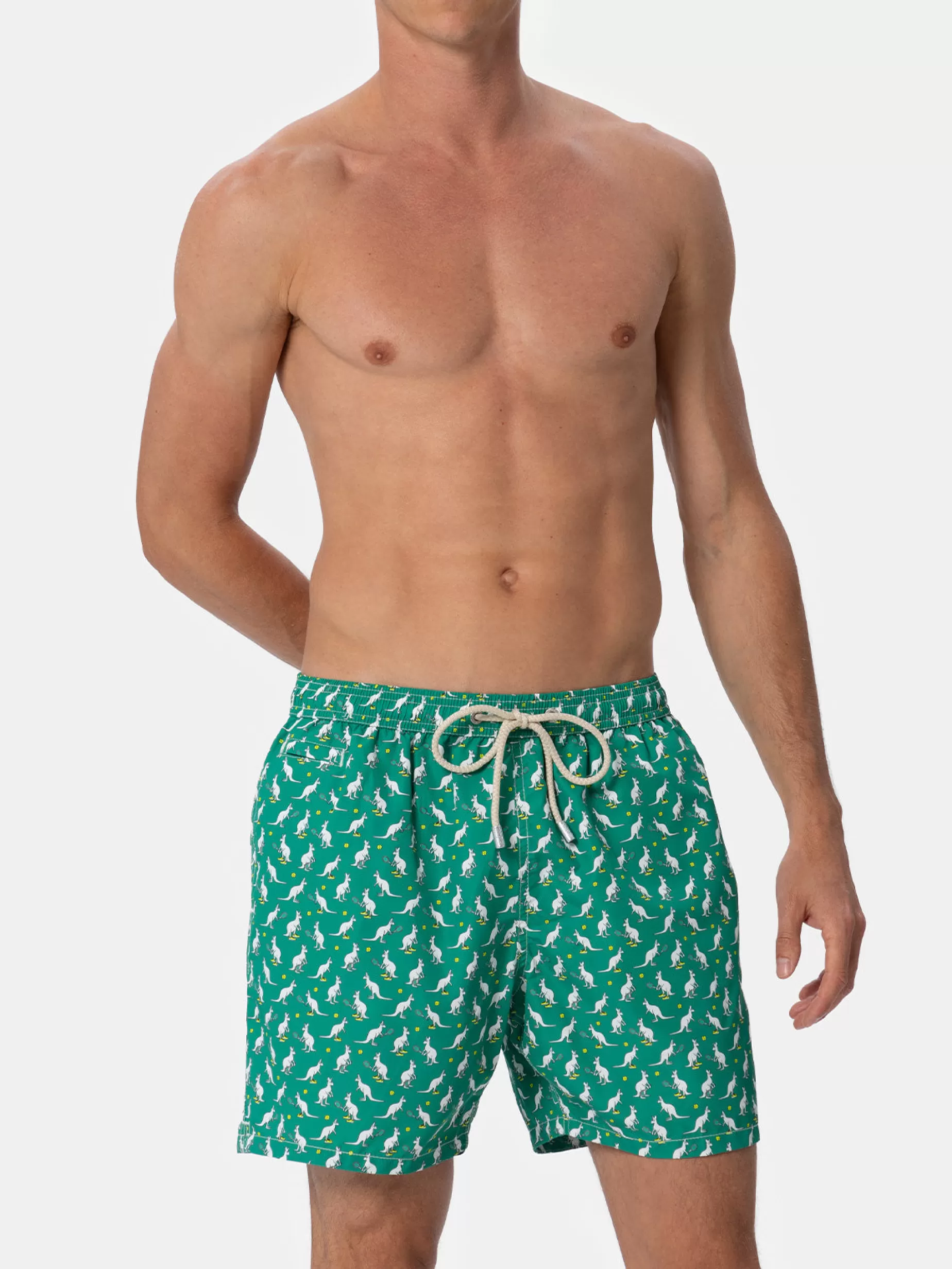 Store Costume da bagno da uomo in tessuto leggero Lighting Micro Fantasy con stampa canguri | AUSTRALIAN BRAND SPECIAL EDITION Uomo Costumi Mare Microfantasia | Tessuto Leggero