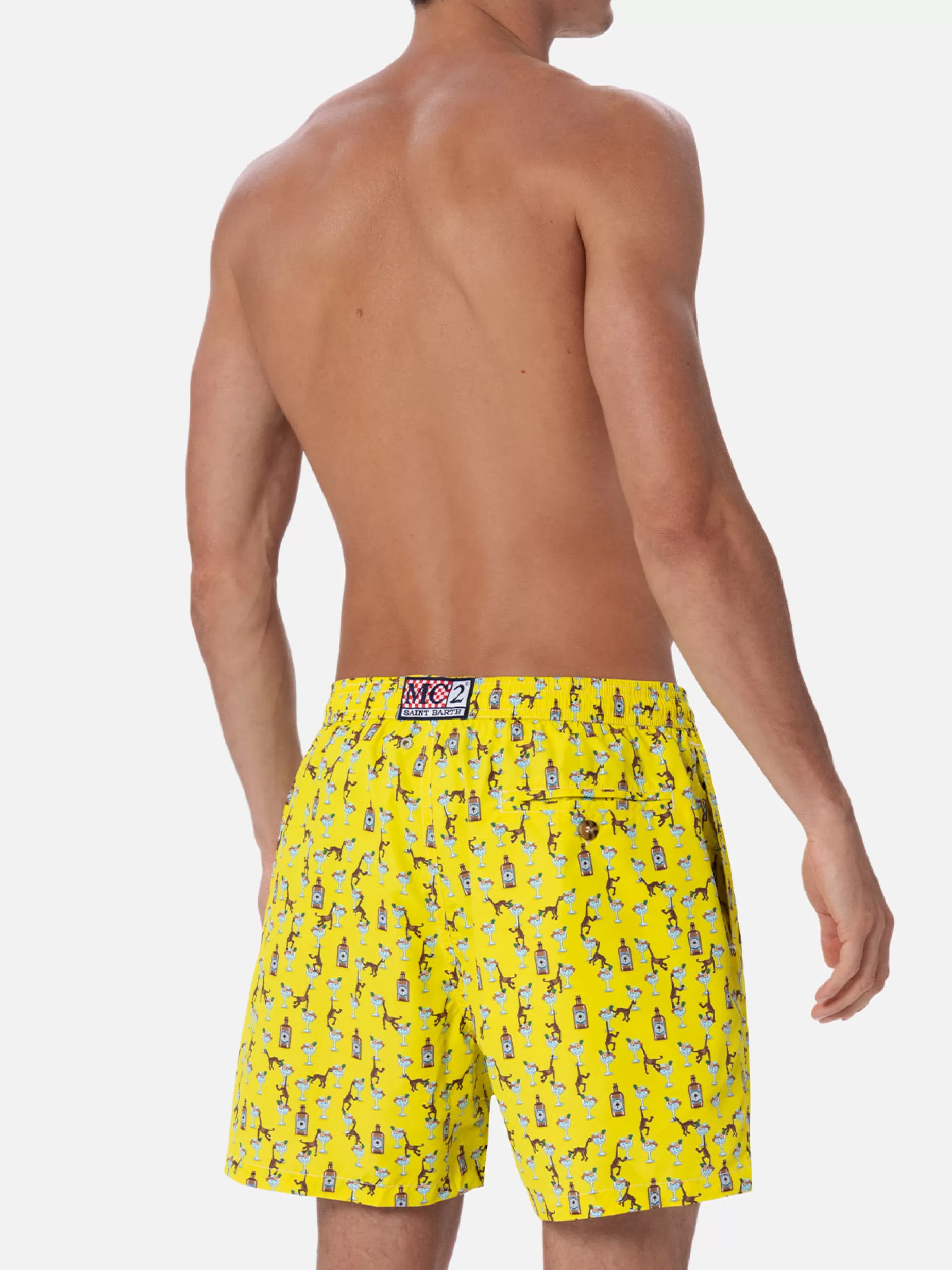 Best Costume da bagno da uomo in tessuto leggero Lighting Micro Fantasy con stampa gin e scimmie Uomo Costumi Mare Microfantasia | Tessuto Leggero