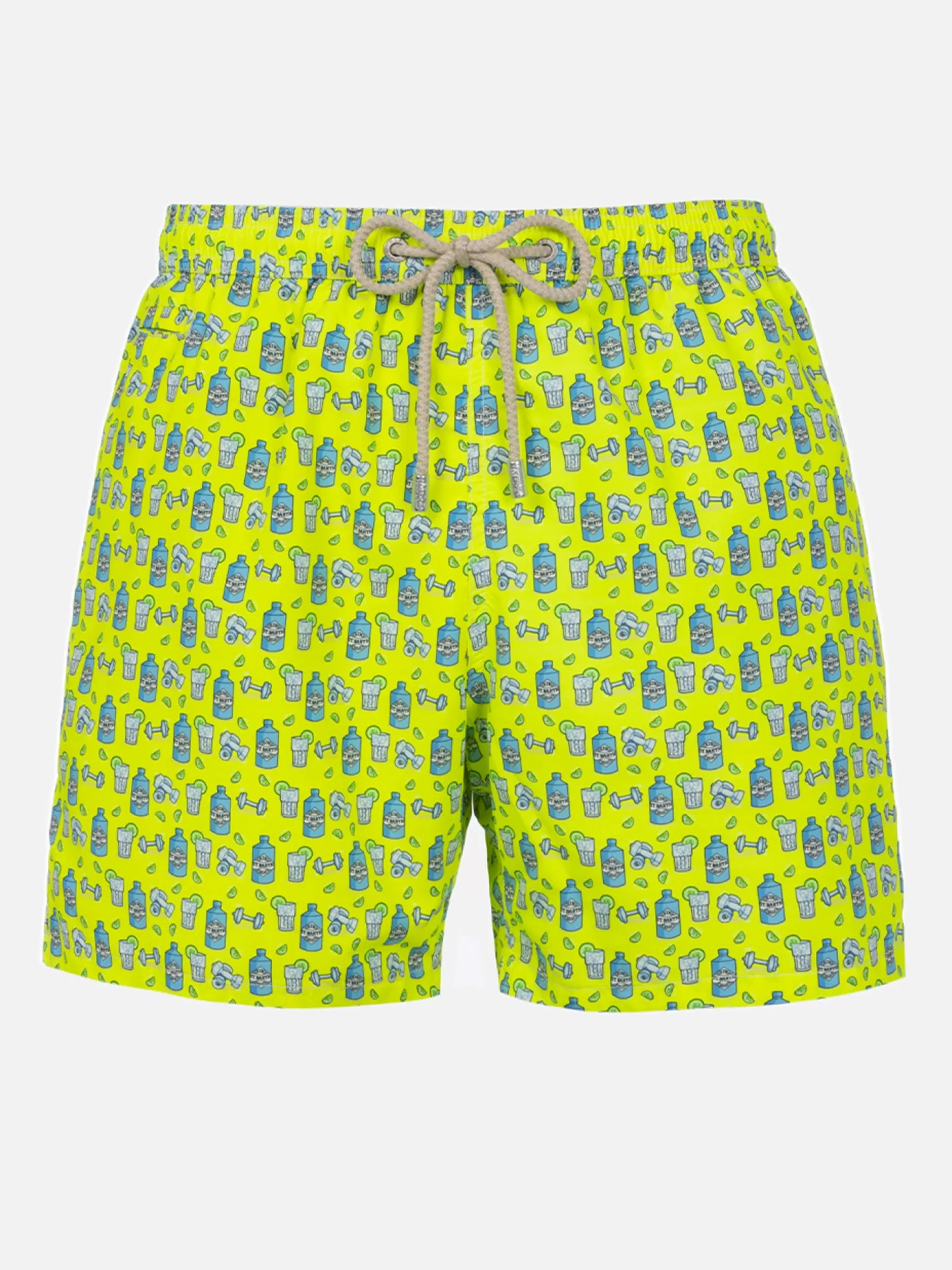 Best Costume da bagno da uomo in tessuto leggero Lighting Micro Fantasy con stampa gym e gin Uomo Costumi Mare Microfantasia | Tessuto Leggero