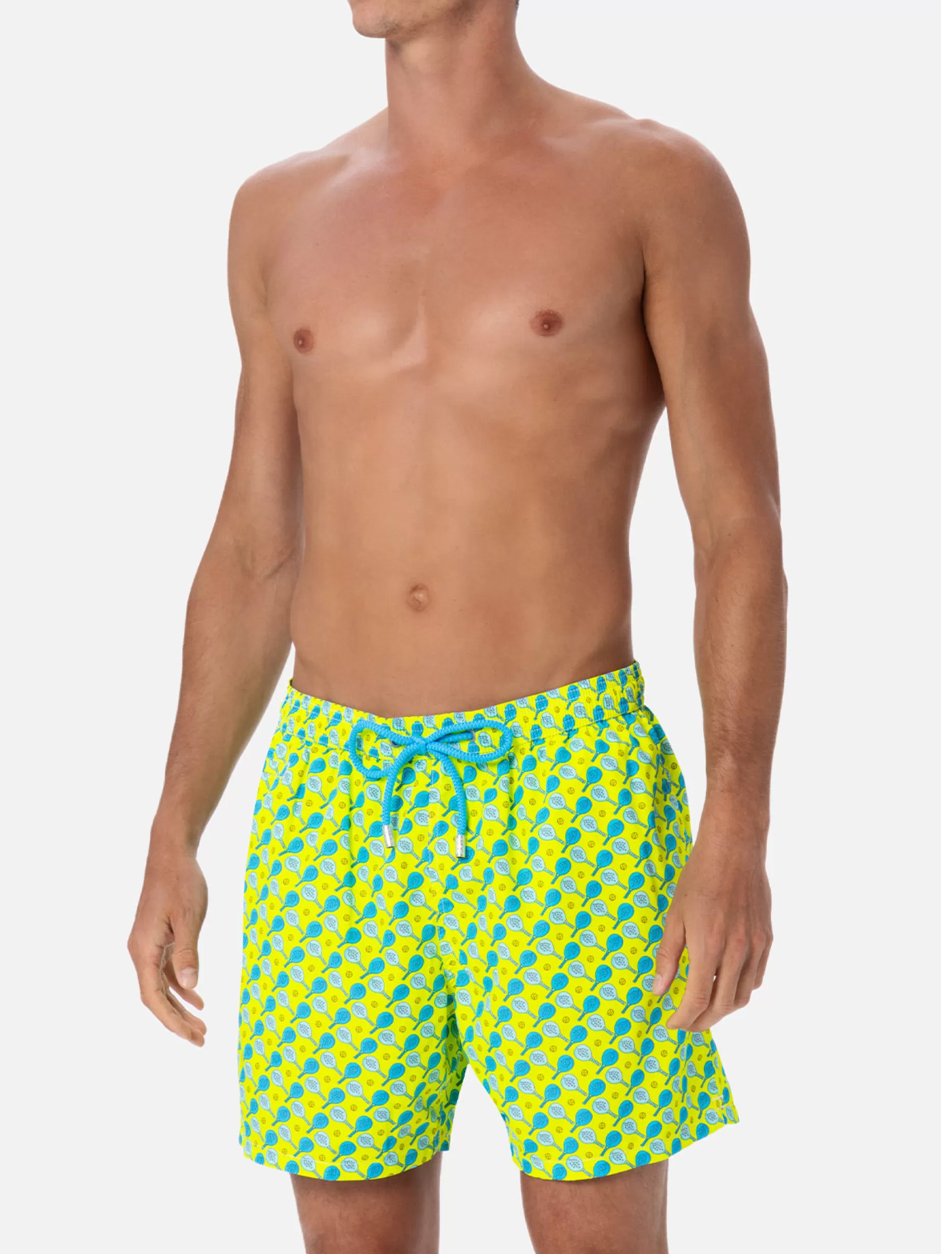 Cheap Costume da bagno da uomo in tessuto leggero Lighting Micro Fantasy con stampa padel Uomo Costumi Mare Microfantasia | Tessuto Leggero