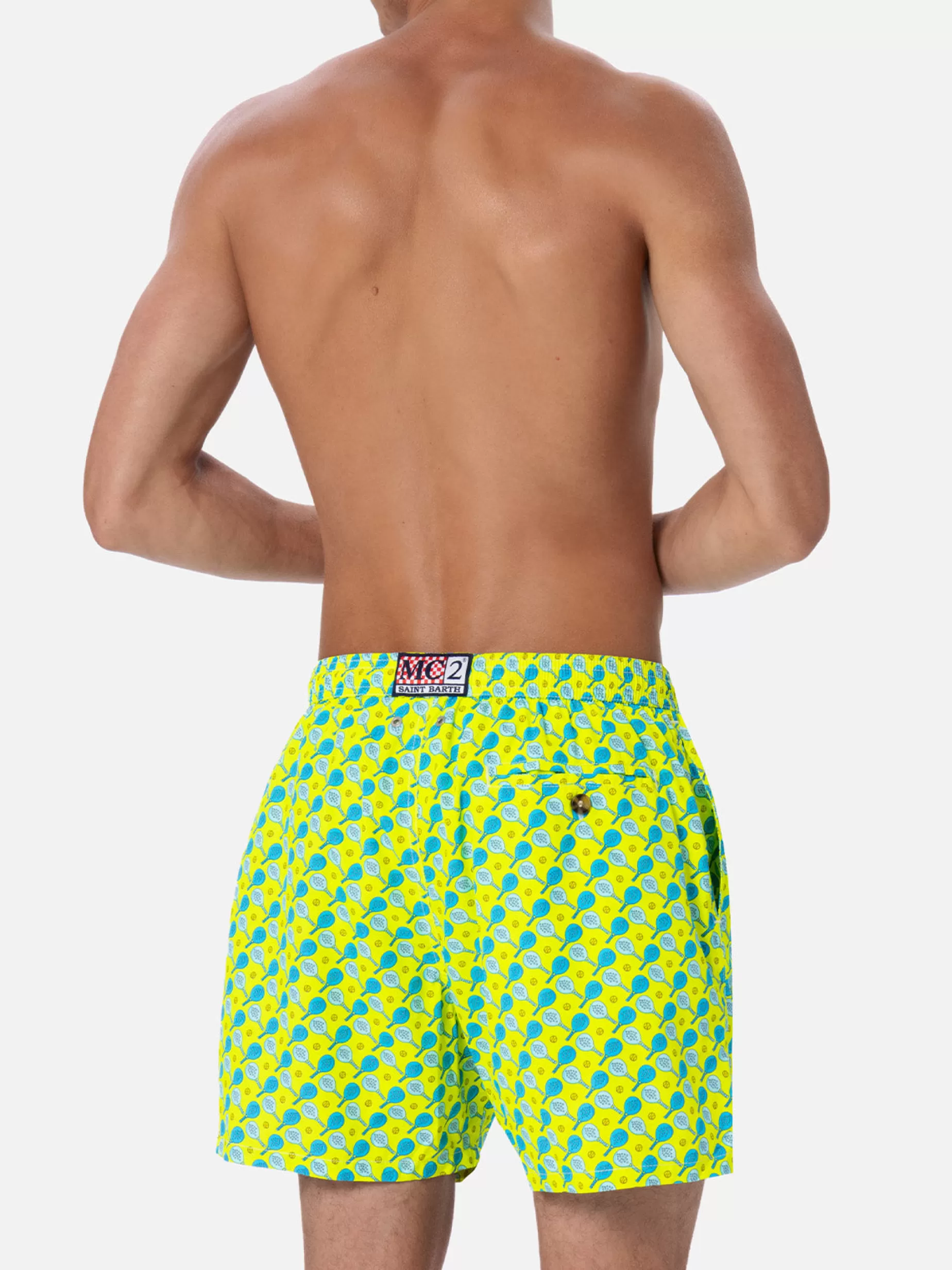 Cheap Costume da bagno da uomo in tessuto leggero Lighting Micro Fantasy con stampa padel Uomo Costumi Mare Microfantasia | Tessuto Leggero
