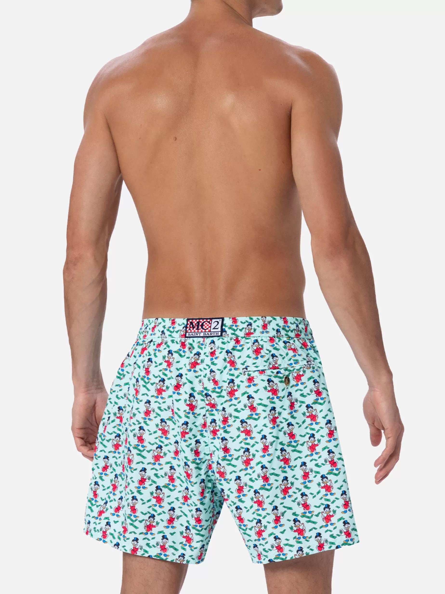 Shop Costume da bagno da uomo in tessuto leggero Lighting Micro Fantasy con stampa Paperoni | DISNEY SPECIAL EDITION Uomo Costumi Mare Microfantasia | Tessuto Leggero