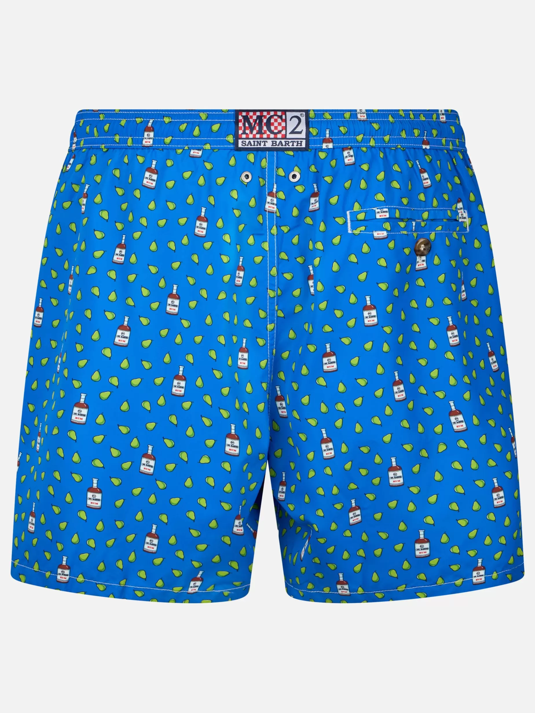 Fashion Costume da bagno da uomo in tessuto leggero Lighting Micro Fantasy con stampa rum e pere Uomo Costumi Mare Microfantasia | Tessuto Leggero