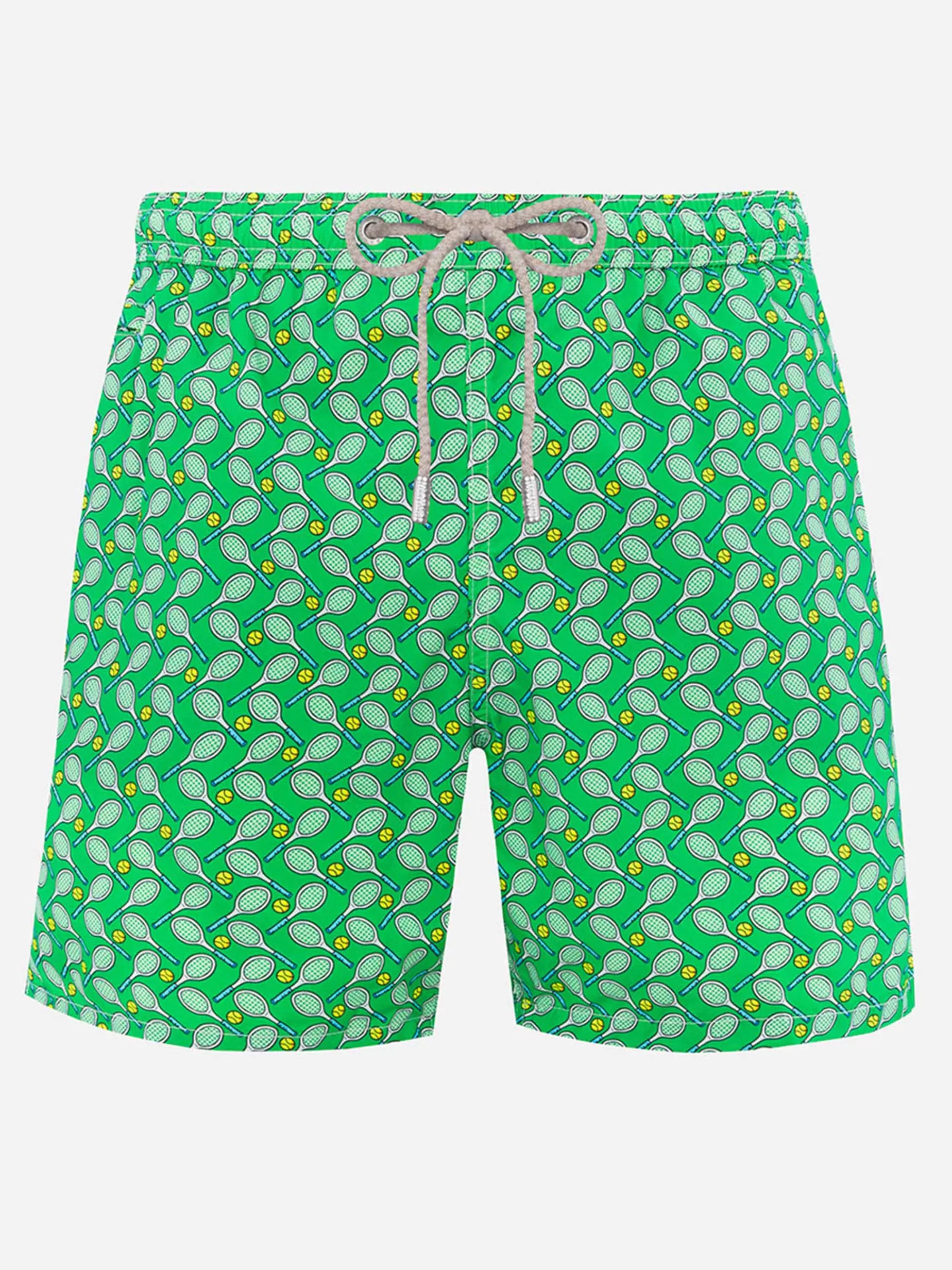 Discount Costume da bagno da uomo in tessuto leggero Lighting Micro Fantasy con stampa tennis Uomo Costumi Mare Microfantasia | Tessuto Leggero