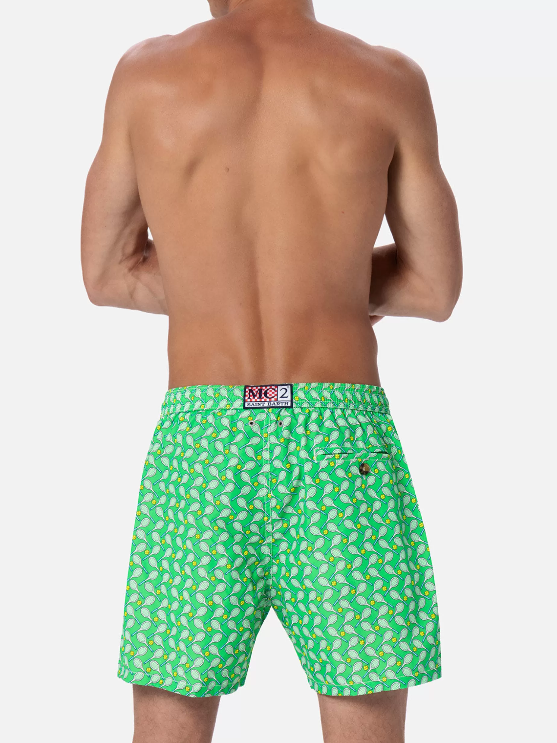 Discount Costume da bagno da uomo in tessuto leggero Lighting Micro Fantasy con stampa tennis Uomo Costumi Mare Microfantasia | Tessuto Leggero