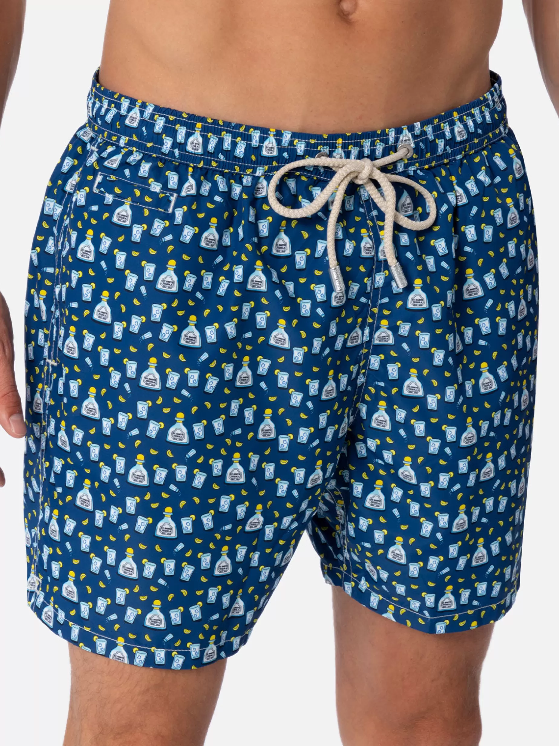 Shop Costume da bagno da uomo in tessuto leggero Lighting Micro Fantasy con stampa Tequila Uomo Costumi Mare Microfantasia | Tessuto Leggero