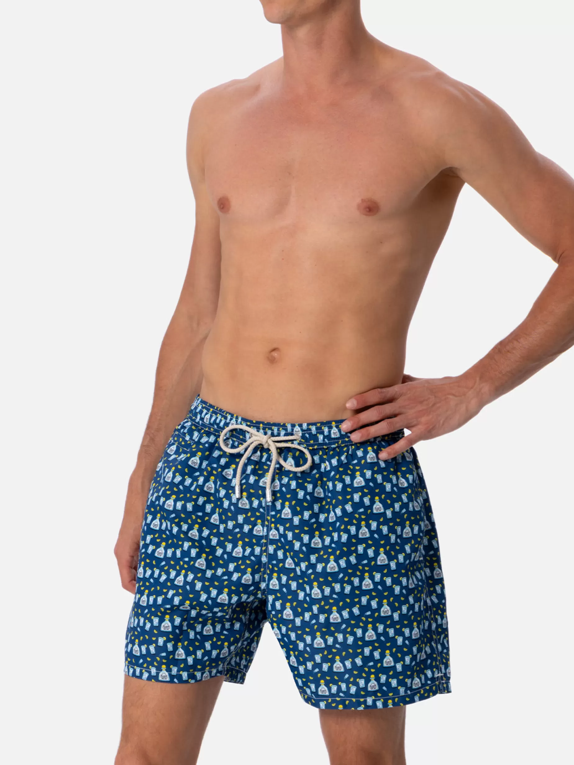 Shop Costume da bagno da uomo in tessuto leggero Lighting Micro Fantasy con stampa Tequila Uomo Costumi Mare Microfantasia | Tessuto Leggero