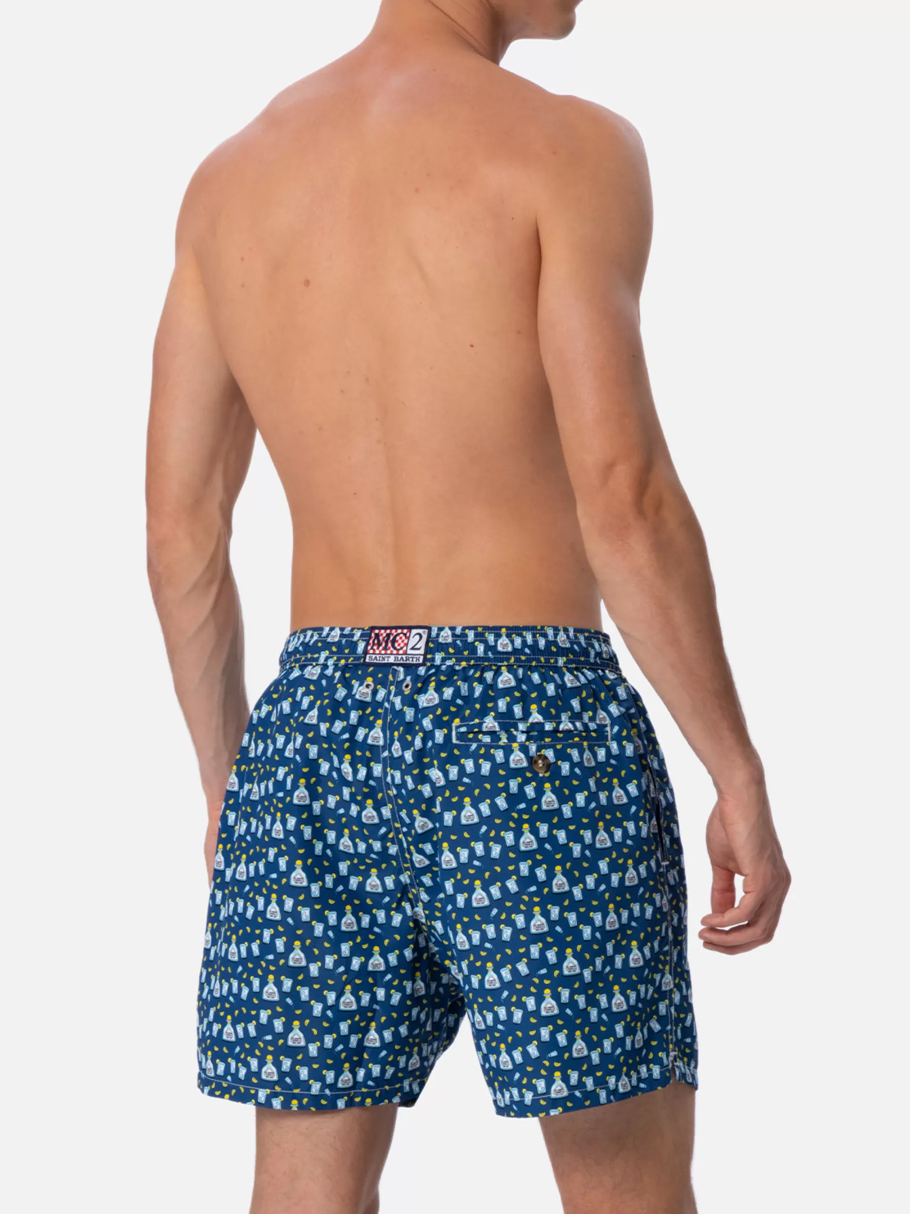 Shop Costume da bagno da uomo in tessuto leggero Lighting Micro Fantasy con stampa Tequila Uomo Costumi Mare Microfantasia | Tessuto Leggero