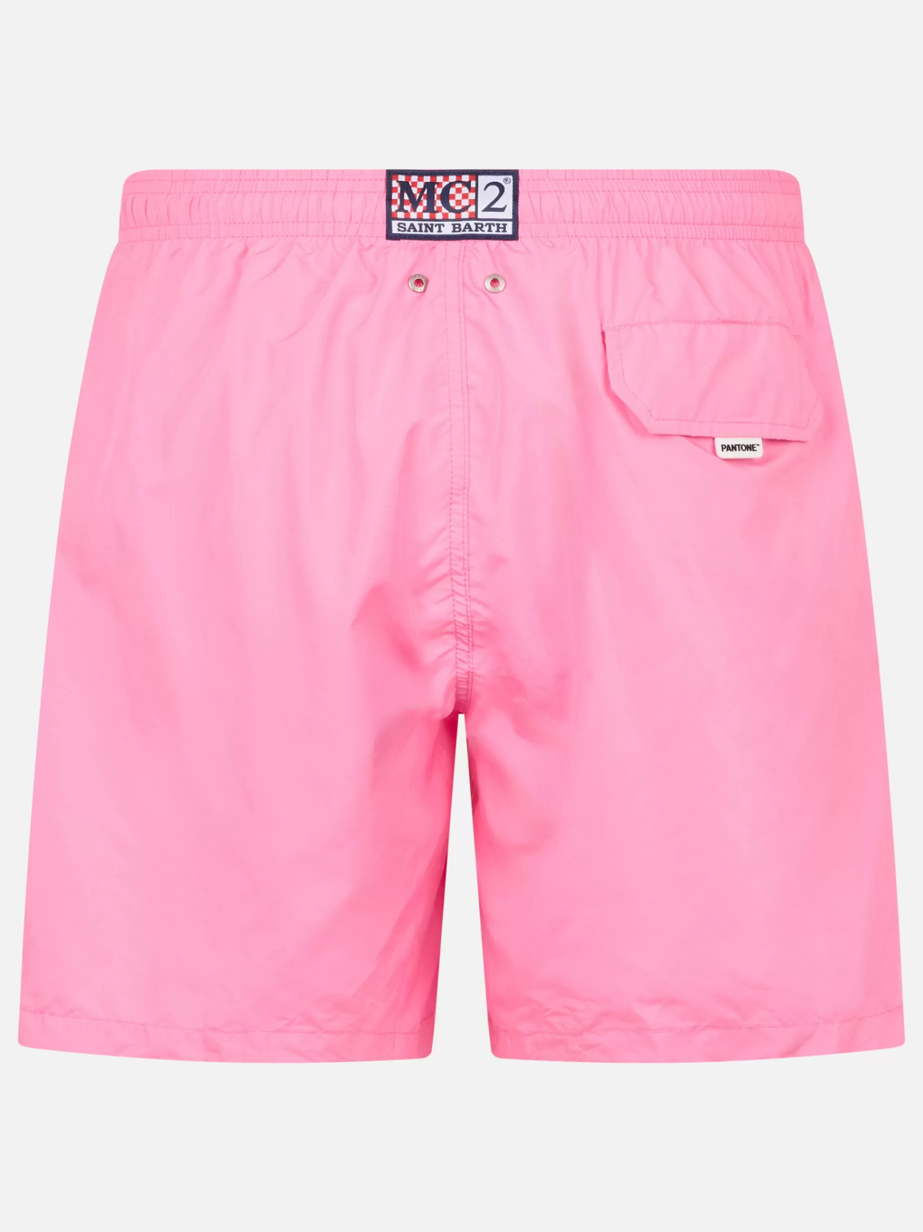 Best Costume da bagno da uomo in tessuto leggero rosa Lighting Pantone | EDIZIONE SPECIALE PANTONE Uomo Costumi Mare Tinta Unita | Tessuto Leggero