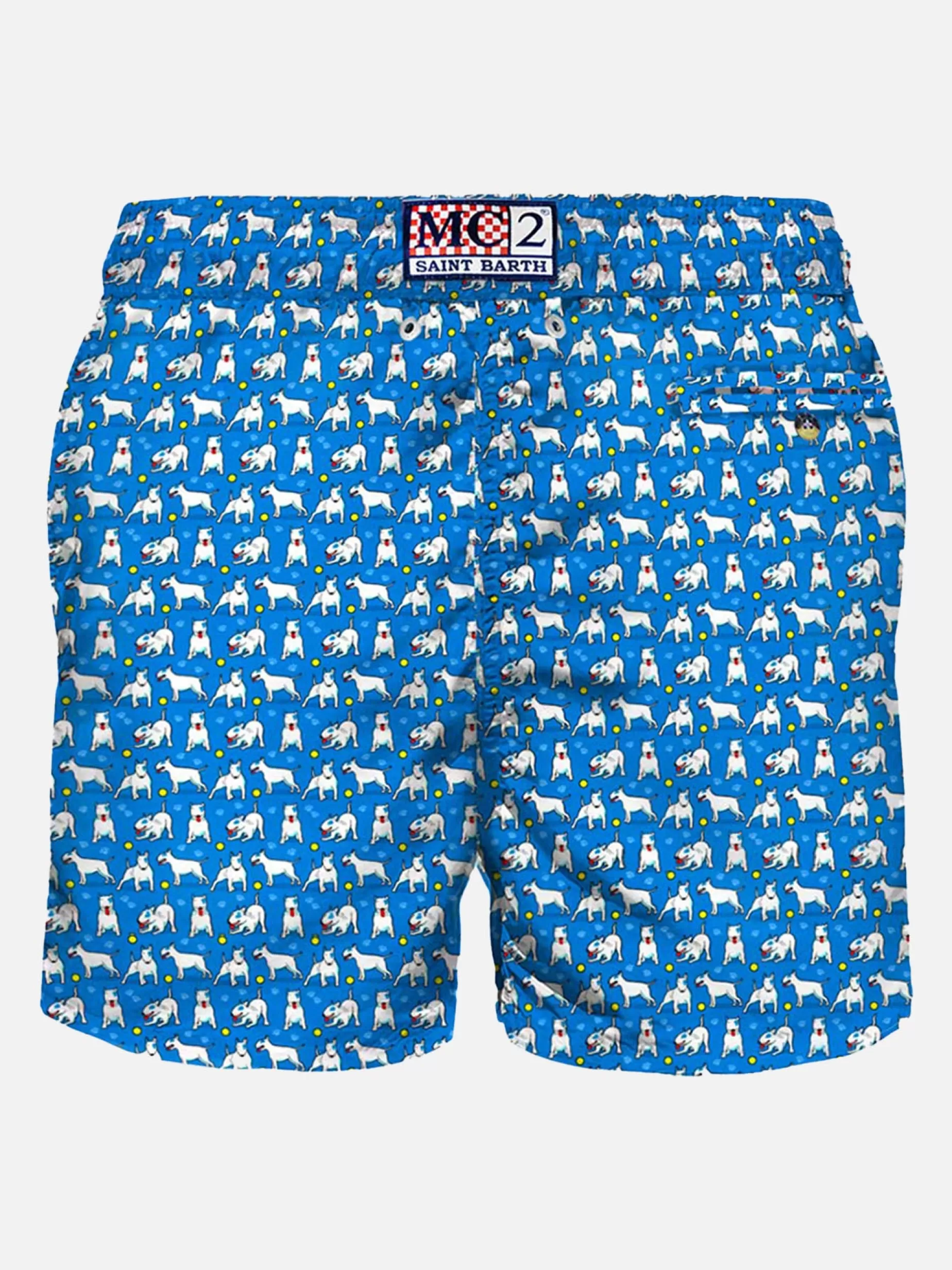 Online Costume da bagno da uomo in tessuto leggero stampa bull terrier Uomo Costumi Mare Microfantasia | Tessuto Leggero