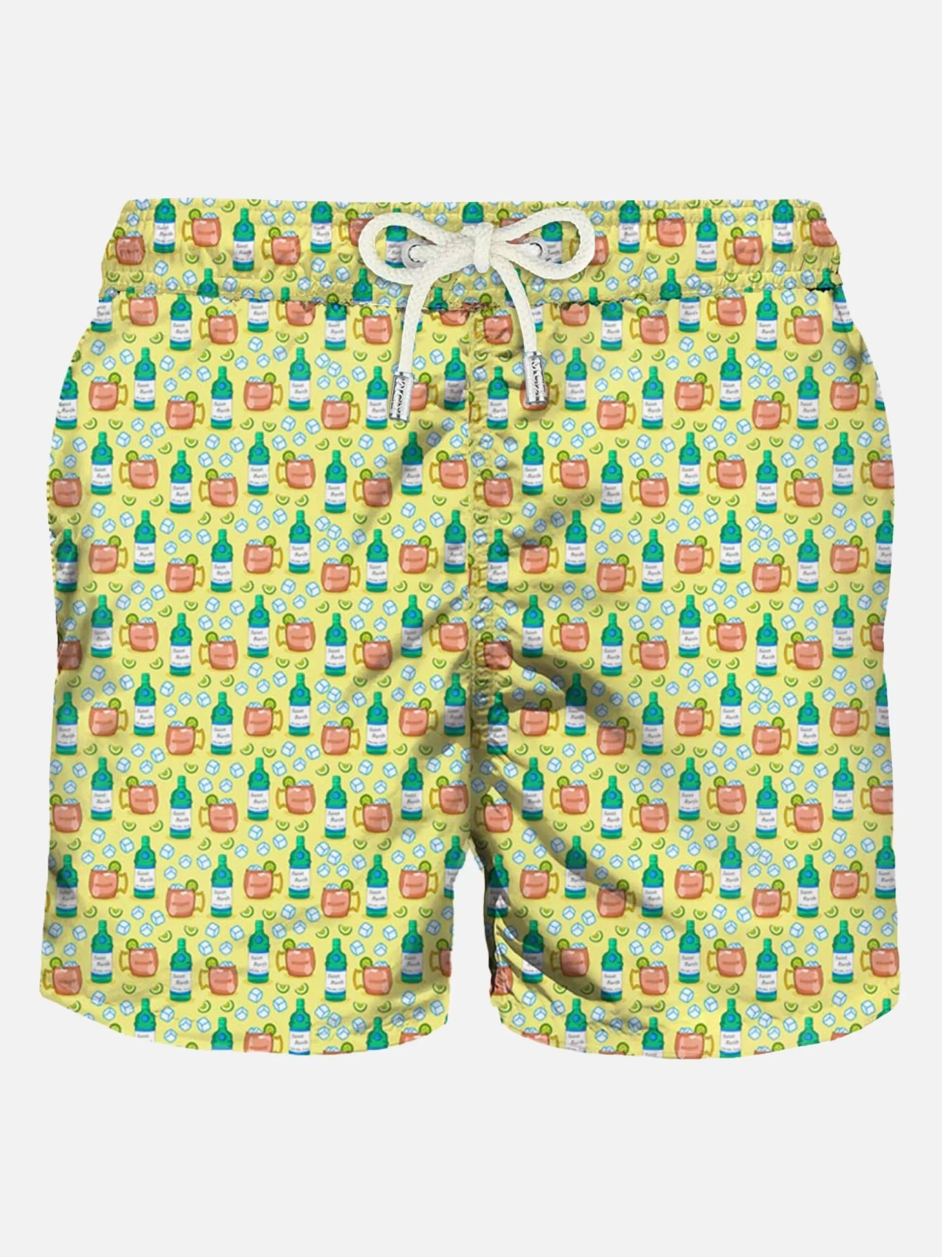 Hot Costume da bagno da uomo in tessuto leggero stampa cocktail Uomo Costumi Mare Microfantasia | Tessuto Leggero