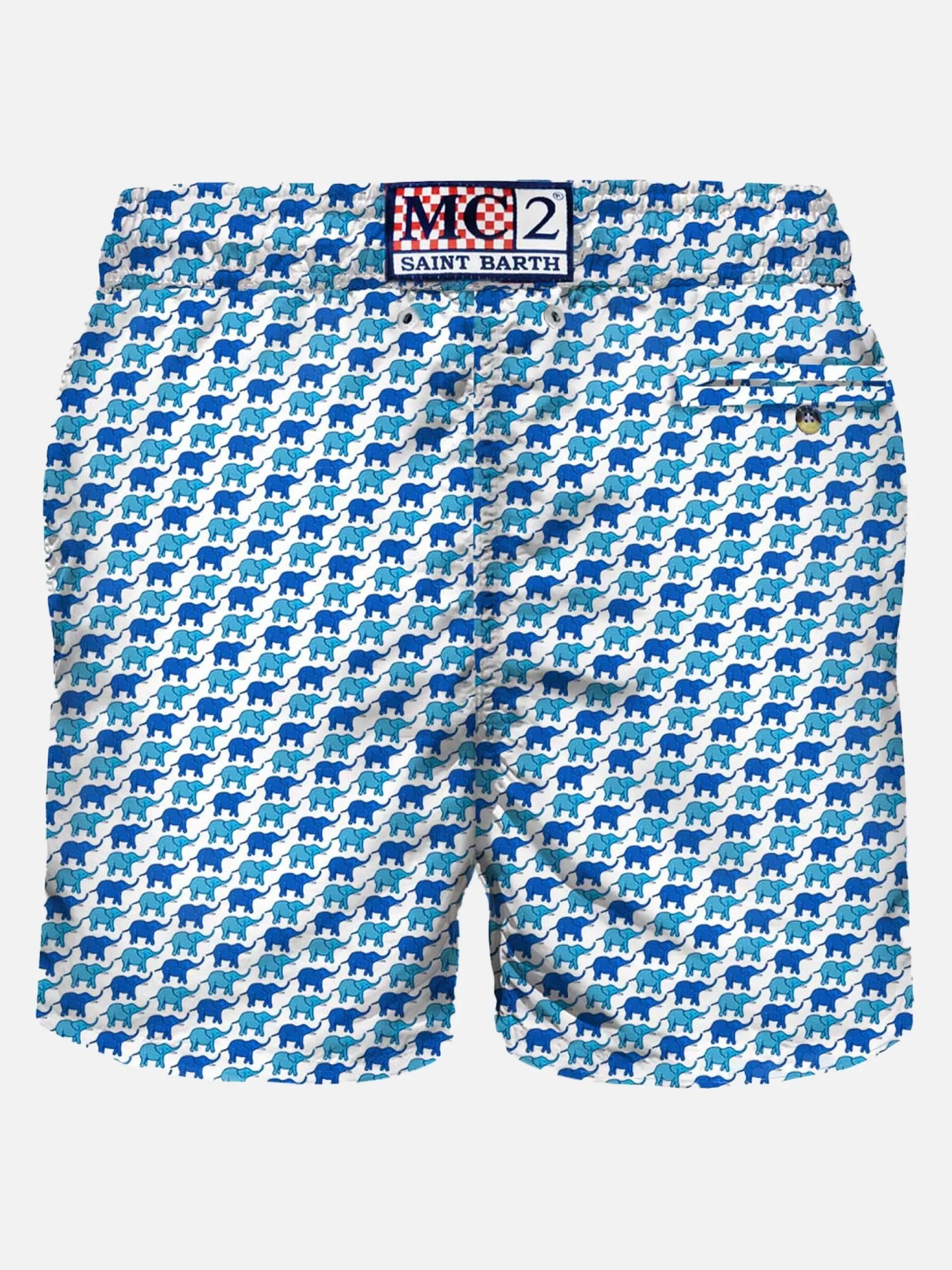 Online Costume da bagno da uomo in tessuto leggero stampa elefante Uomo Costumi Mare Microfantasia | Tessuto Leggero
