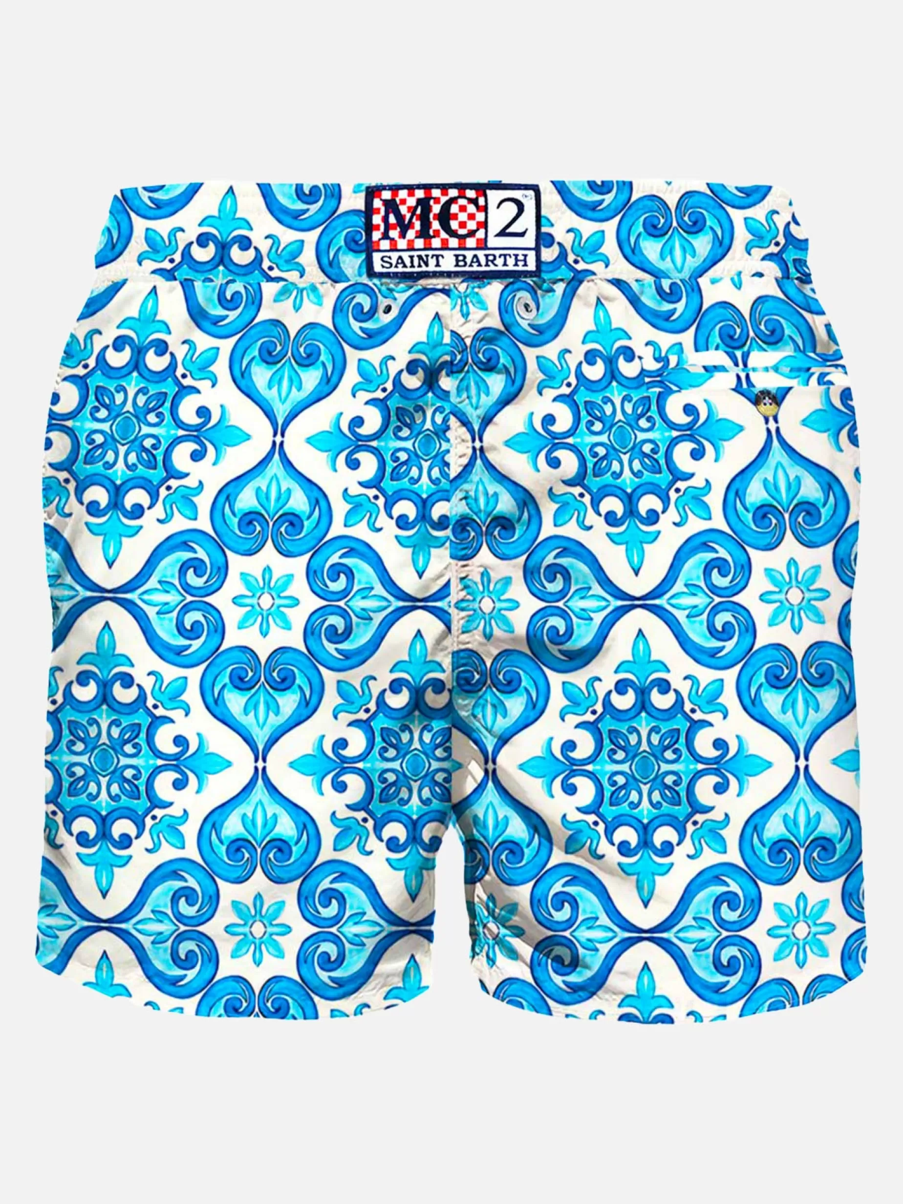 Fashion Costume da bagno da uomo in tessuto leggero stampa maiolica Uomo Costumi Mare Stampati | Tessuto Leggero