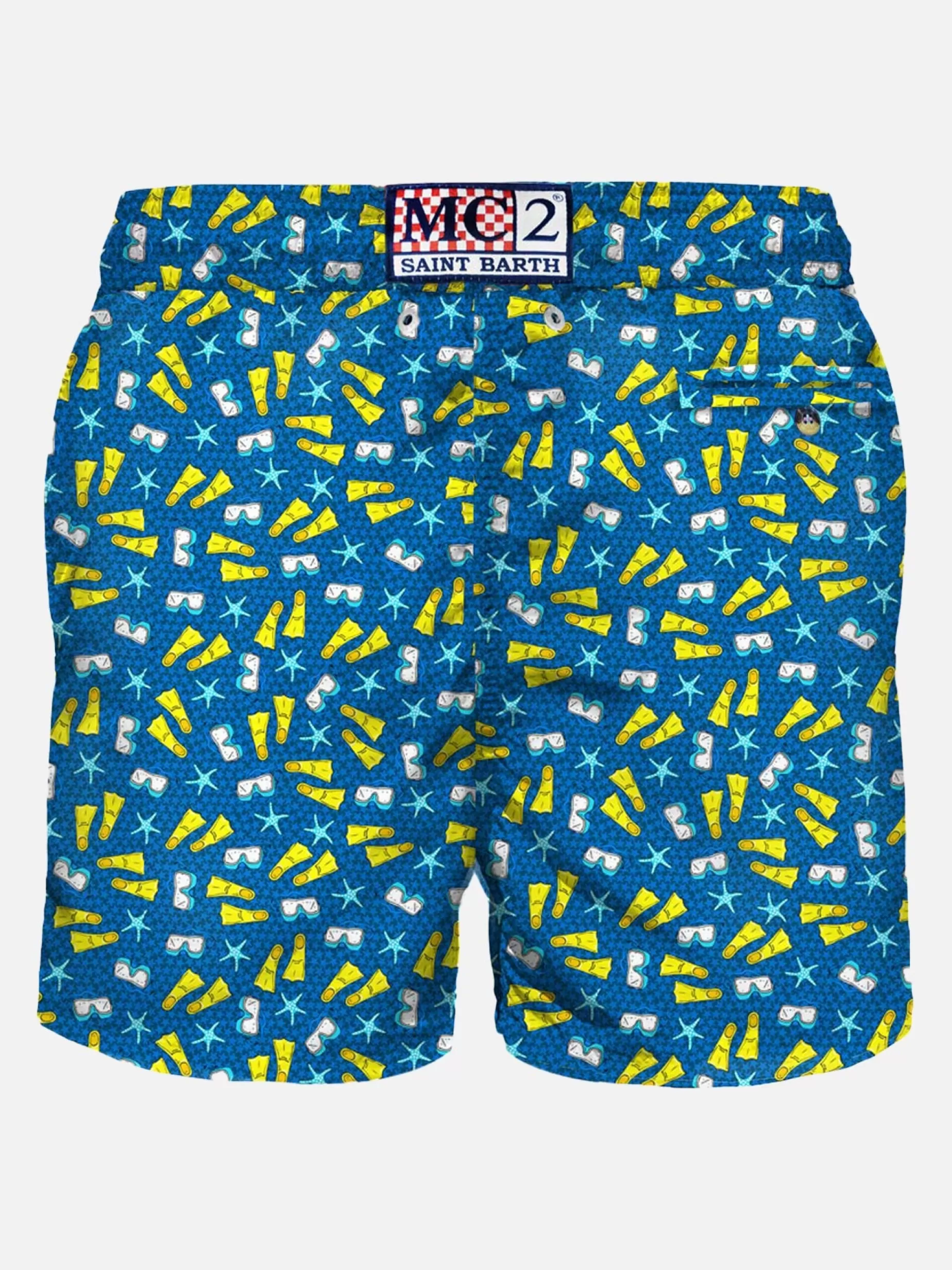 New Costume da bagno da uomo in tessuto leggero stampa snorkeling Uomo Costumi Mare Microfantasia | Tessuto Leggero