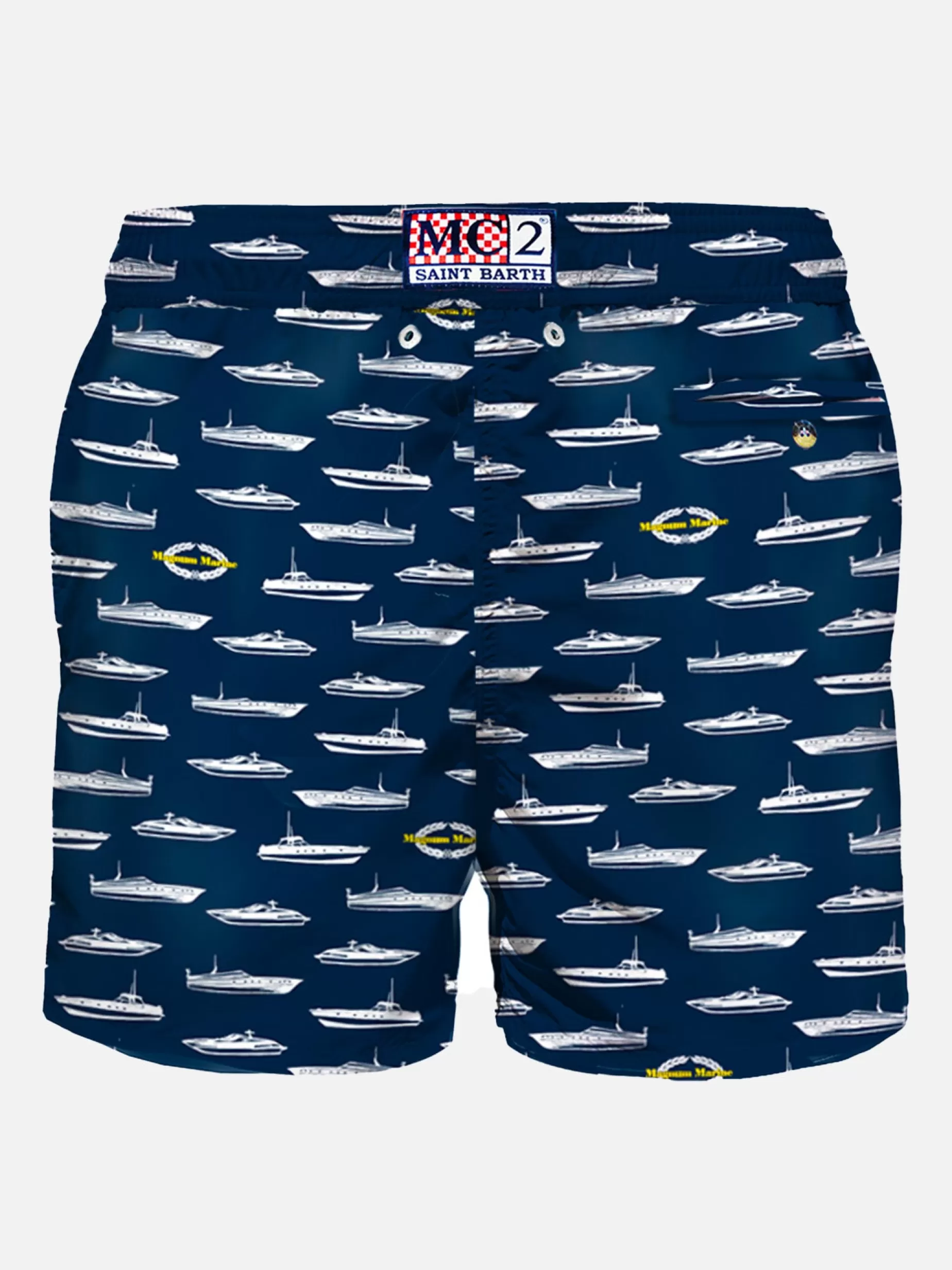 New Costume da bagno da uomo in tessuto leggero stampa yacht Uomo Costumi Mare Stampati | Tessuto Leggero