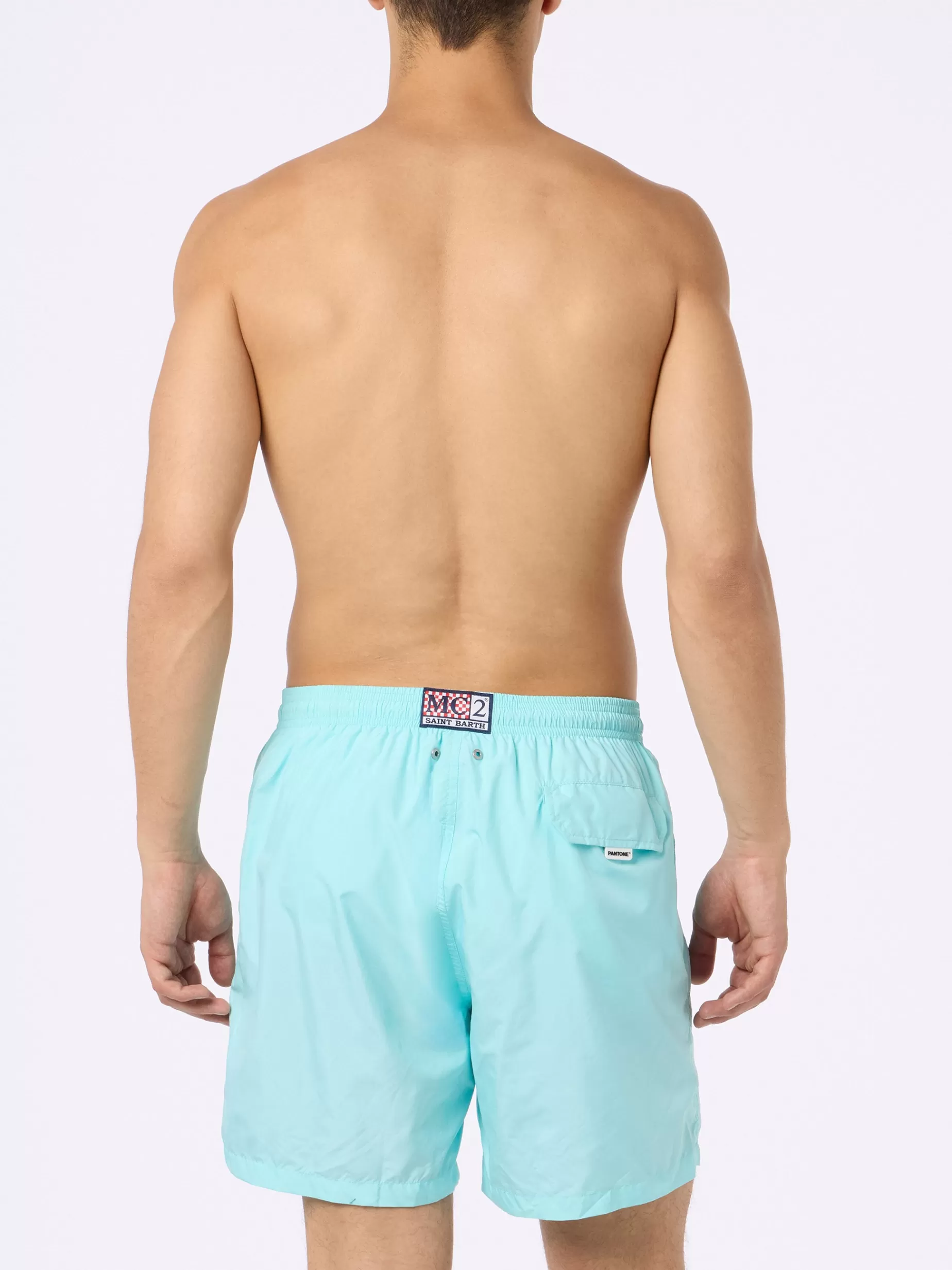 Cheap Costume da bagno da uomo in tessuto leggero verde acqua Lighting Pantone | EDIZIONE SPECIALE PANTONE Uomo Costumi Mare Tinta Unita | Tessuto Leggero