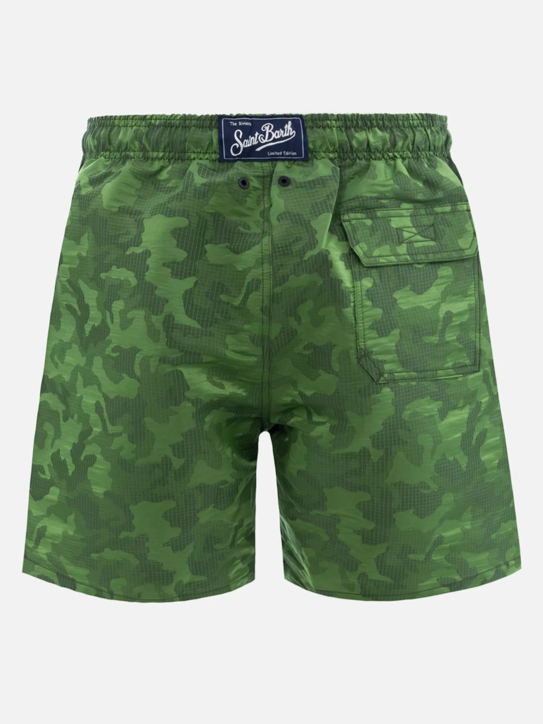 Sale Costume da bagno da uomo in tessuto ripstop Harbour The Riviera con stampa jacquard camo Uomo Costumi Mare Stampati