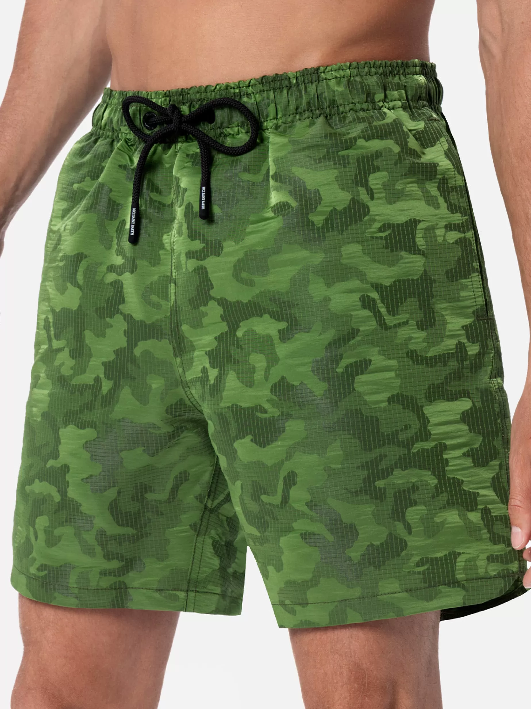 Sale Costume da bagno da uomo in tessuto ripstop Harbour The Riviera con stampa jacquard camo Uomo Costumi Mare Stampati