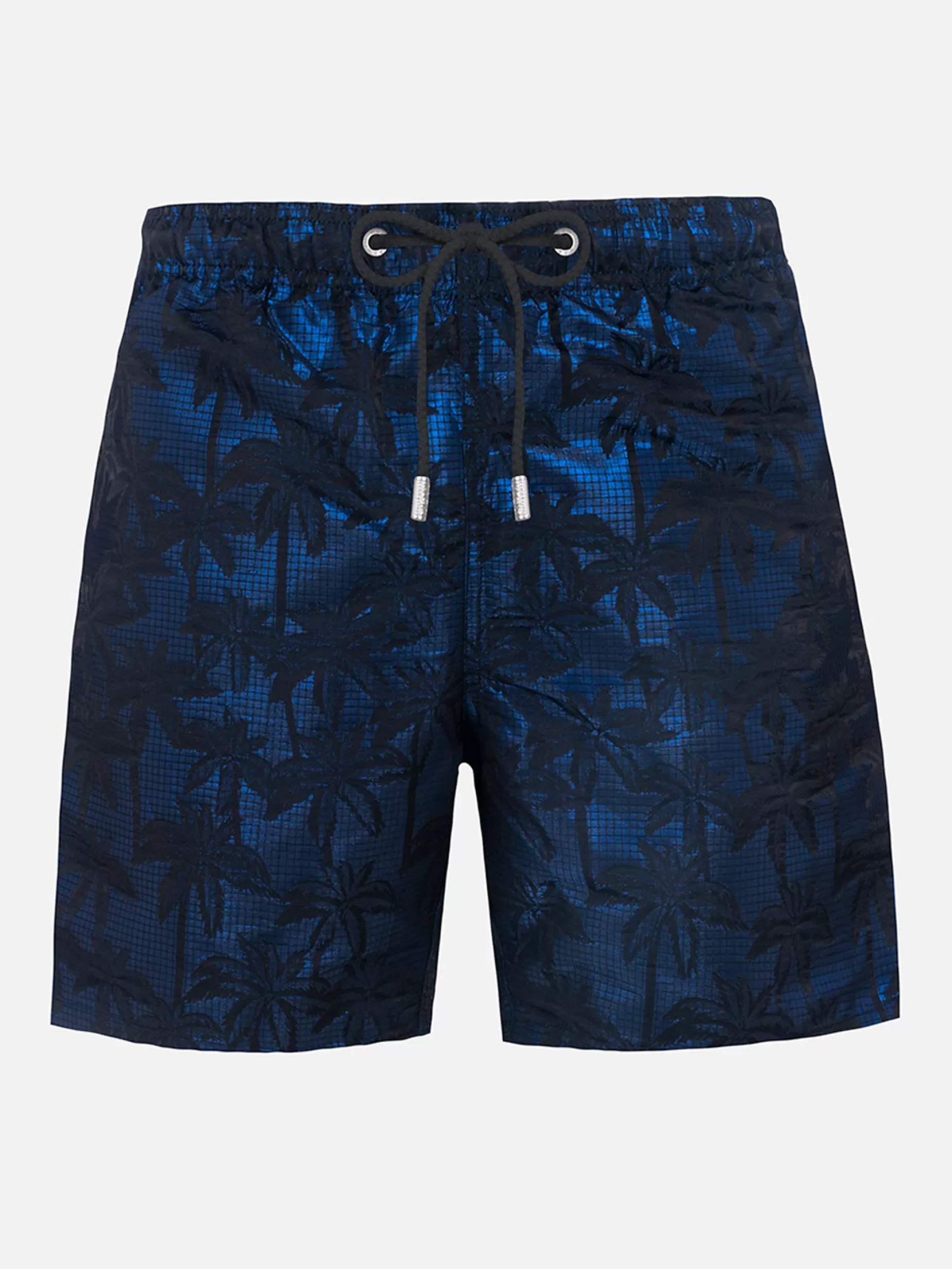 Shop Costume da bagno da uomo in tessuto ripstop Harbour The Riviera con stampa jacquard palme Uomo Costumi Mare Stampati