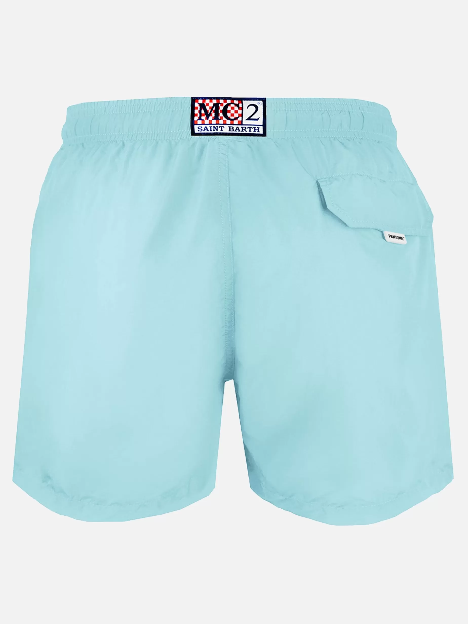 Hot Costume da bagno da uomo verde acqua | EDIZIONE SPECIALE PANTONE® Uomo Costumi Mare Tinta Unita | Tessuto Leggero