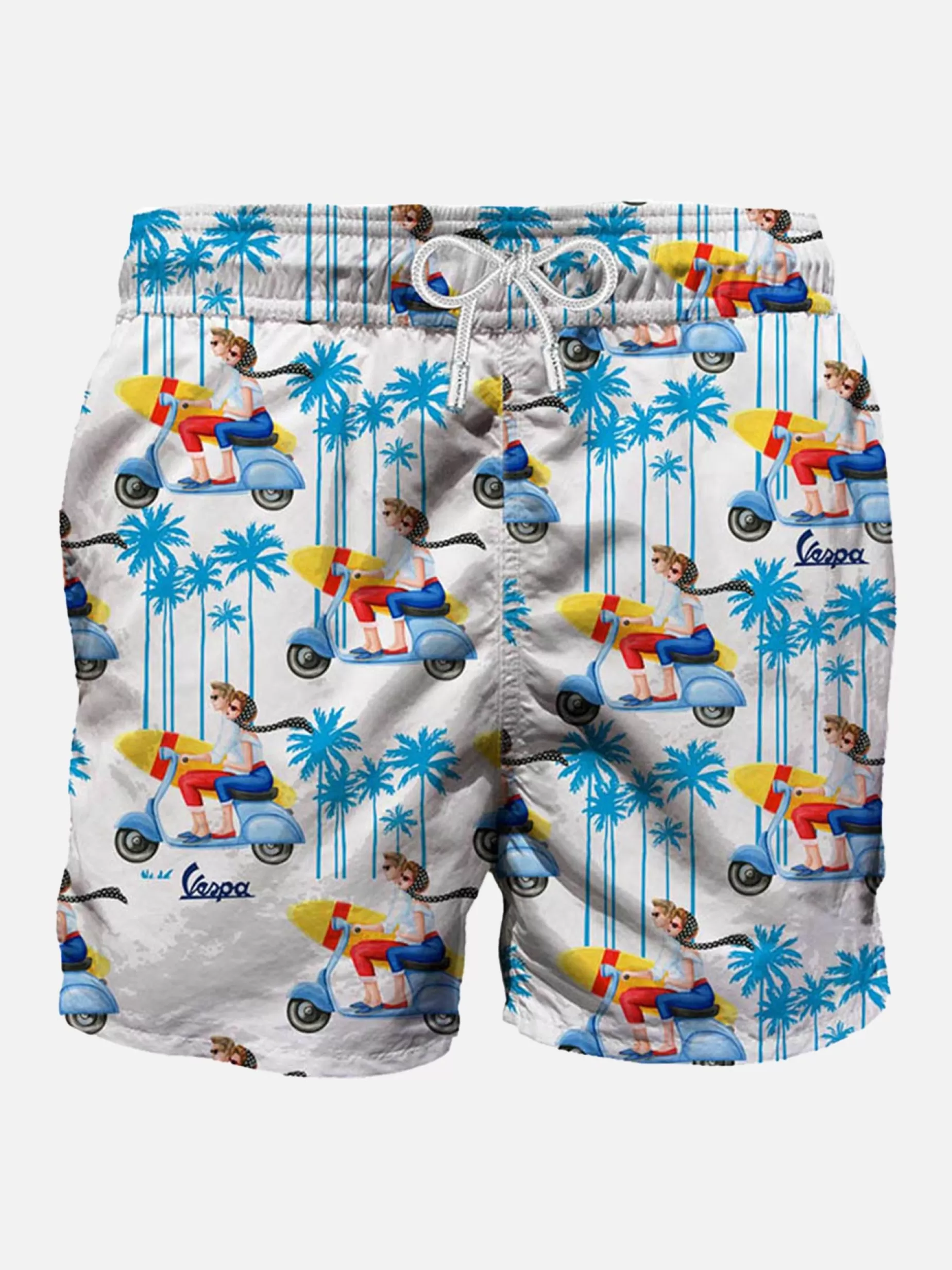 Store Costume da bagno di media lunghezza Oh Vespa®! - Vespa® Special Edition Uomo Costumi Mare Stampati | Tessuto Mano Pesca