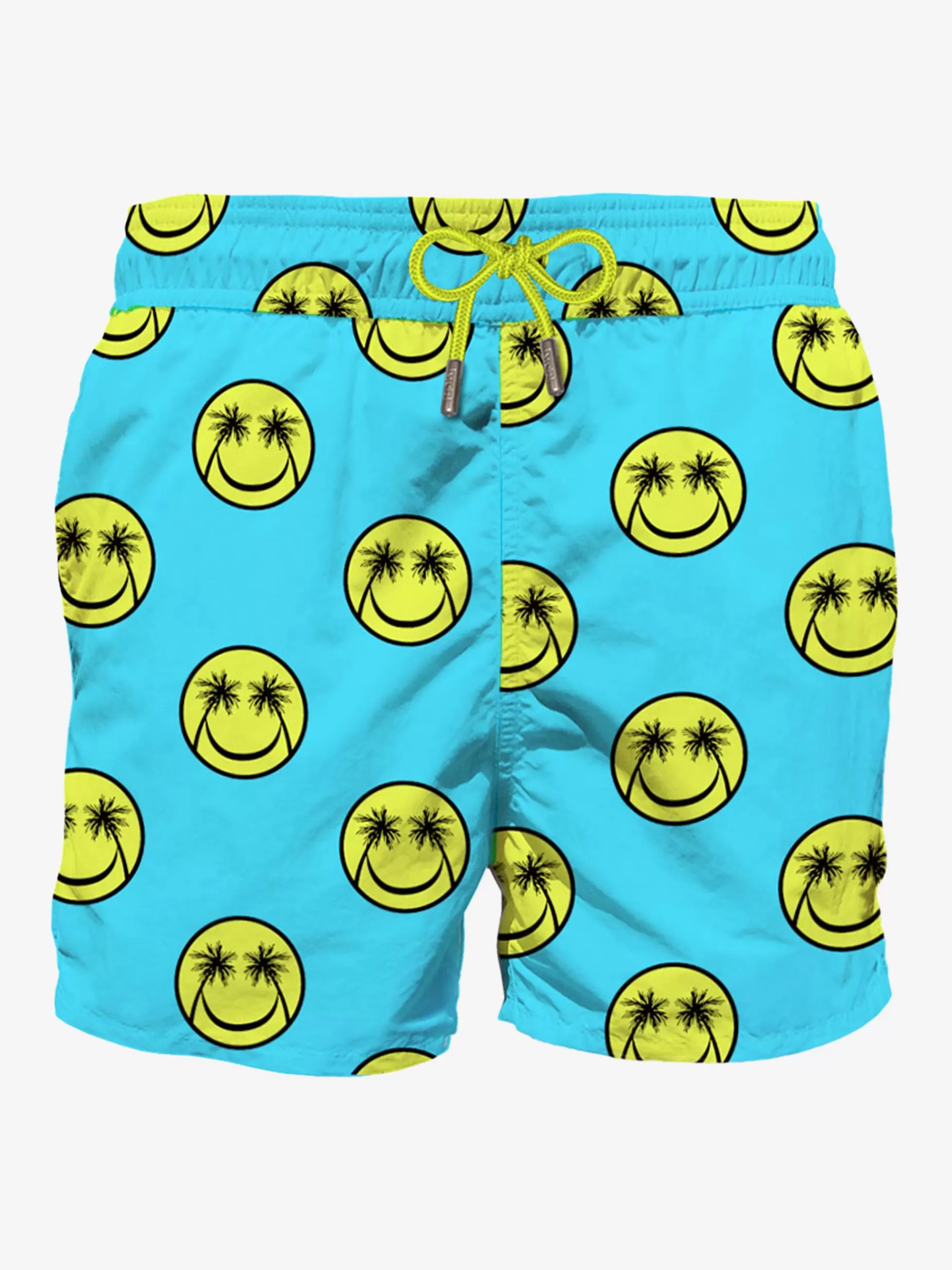 Best Sale Costume da bagno di media lunghezza Palm smile Uomo Costumi Mare Stampati | Tessuto Mano Pesca